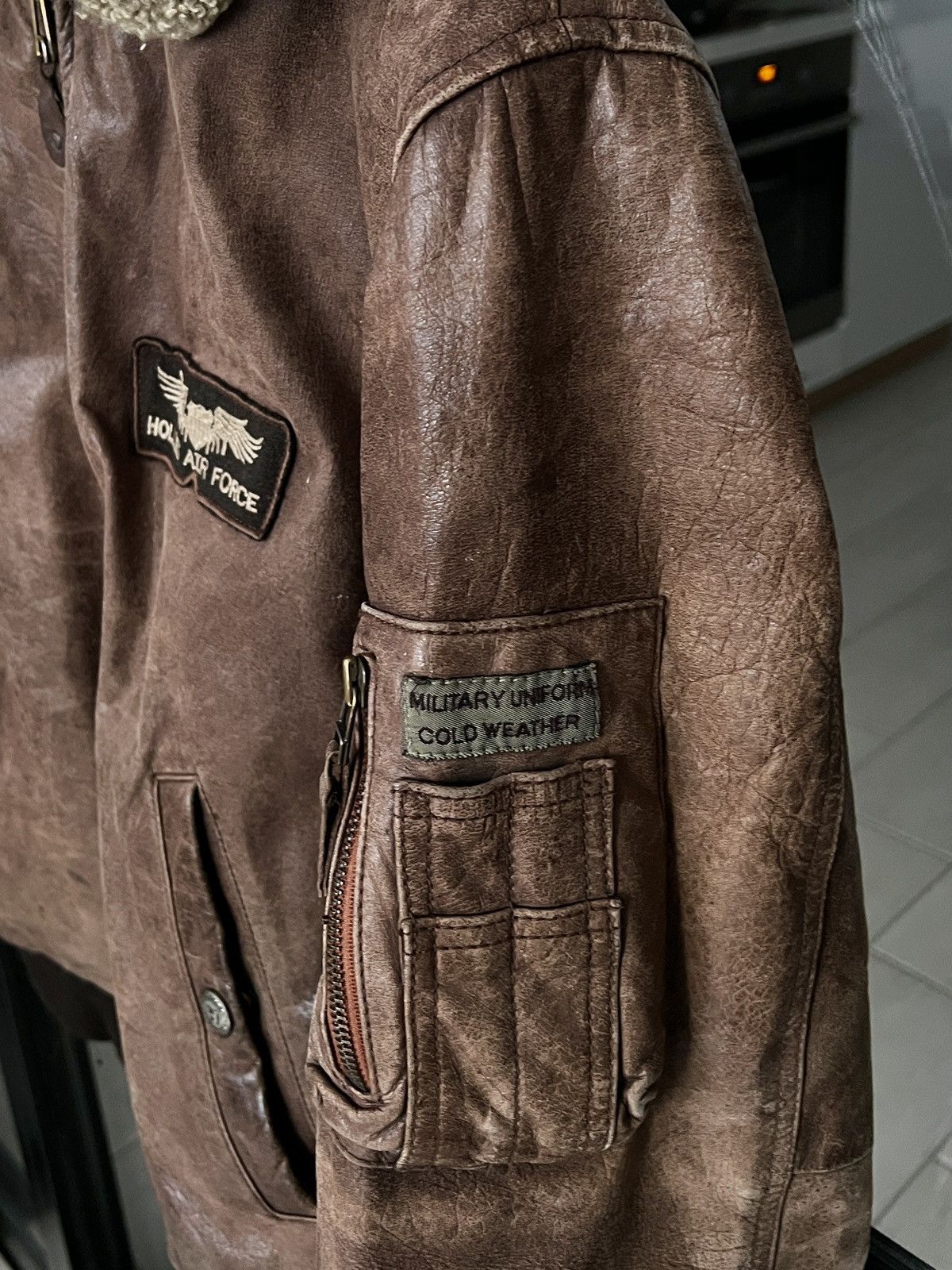 Other Balenciaga Style Washed Cropped Bomber Leather Jacket Kanye Size US M / EU 48-50 / 2 - 4 Thumbnail