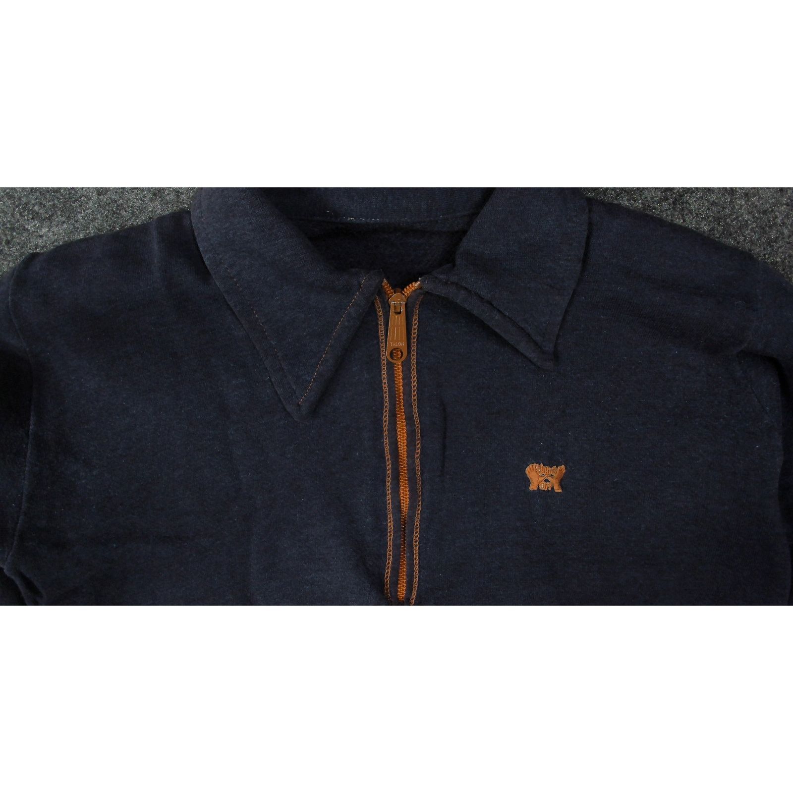 Sears Sears VTG 1970s Boxy Cropped Hands Off 1/4 Zip Sweatshirt Size US M / EU 48-50 / 2 - 12 Thumbnail