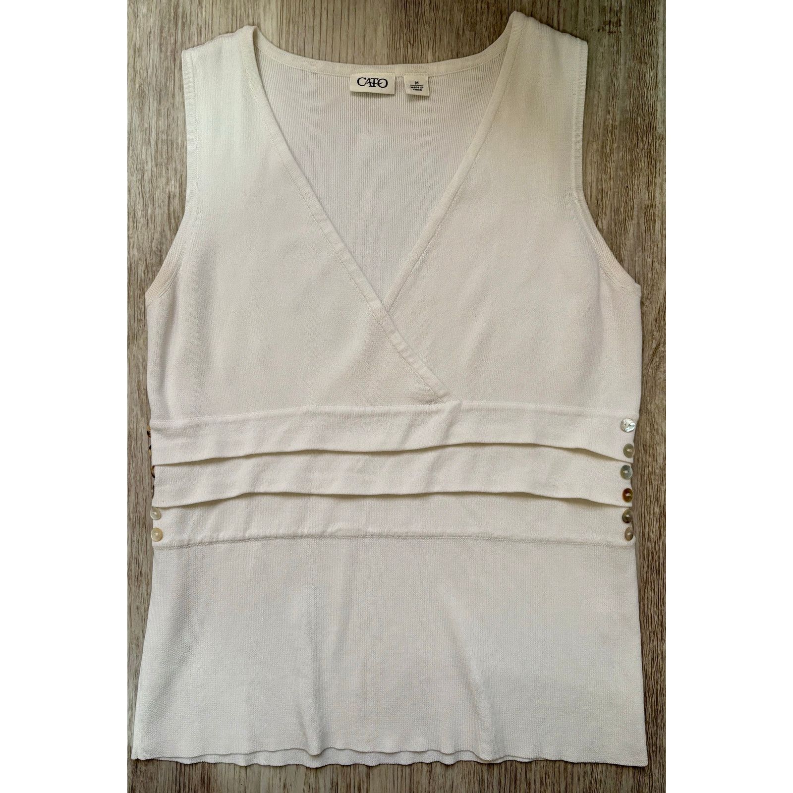 Other CATO | Women's Sleeveless Tiered Beaded Top | Medium Size M / US 6-8 / IT 42-44 - 1 Thumbnail