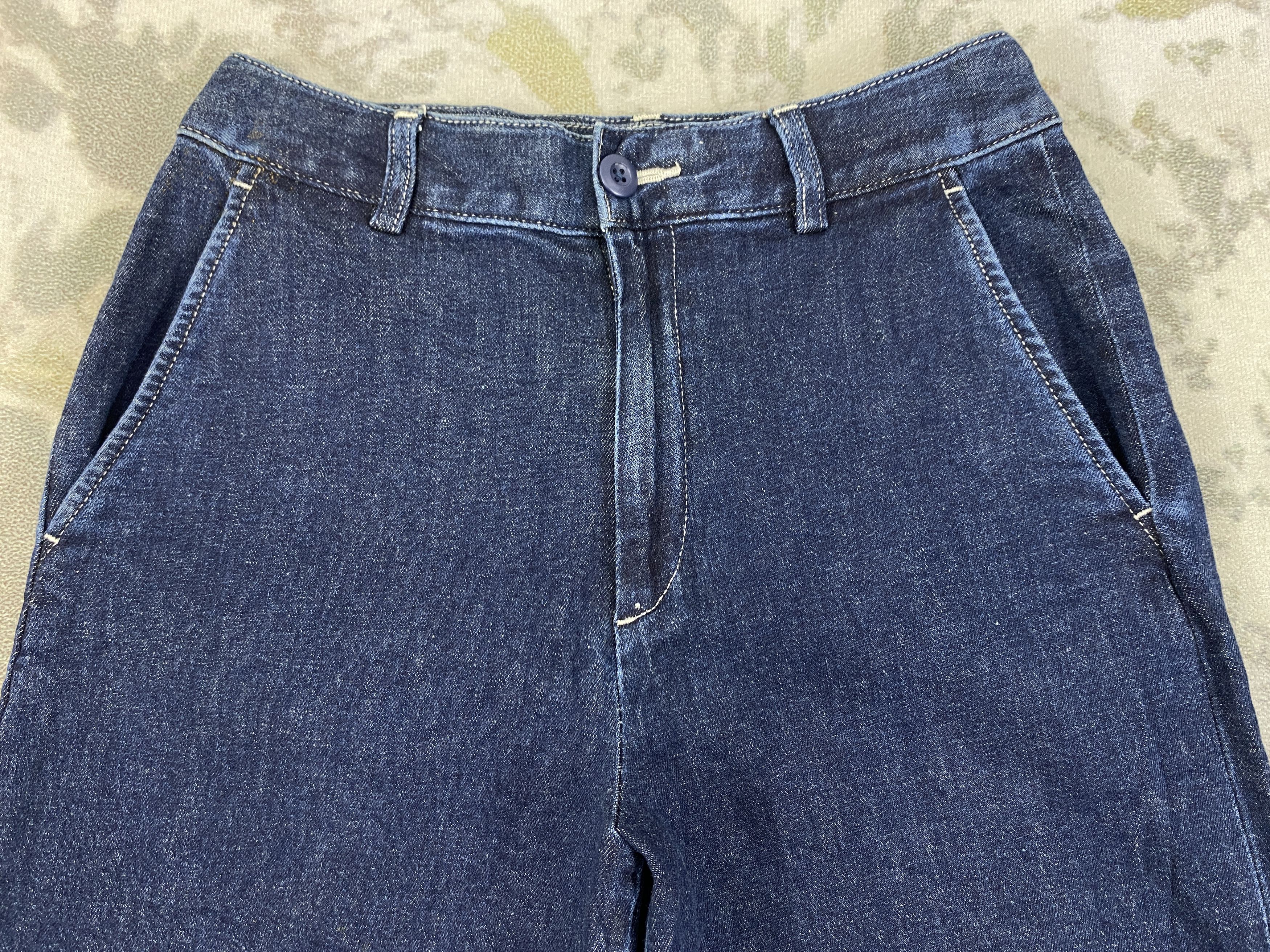 Japanese Brand Dark Blue Uniqlo Flare Jeans 27x28.5 Denim- JN3863 Size US 27 - 3 Thumbnail