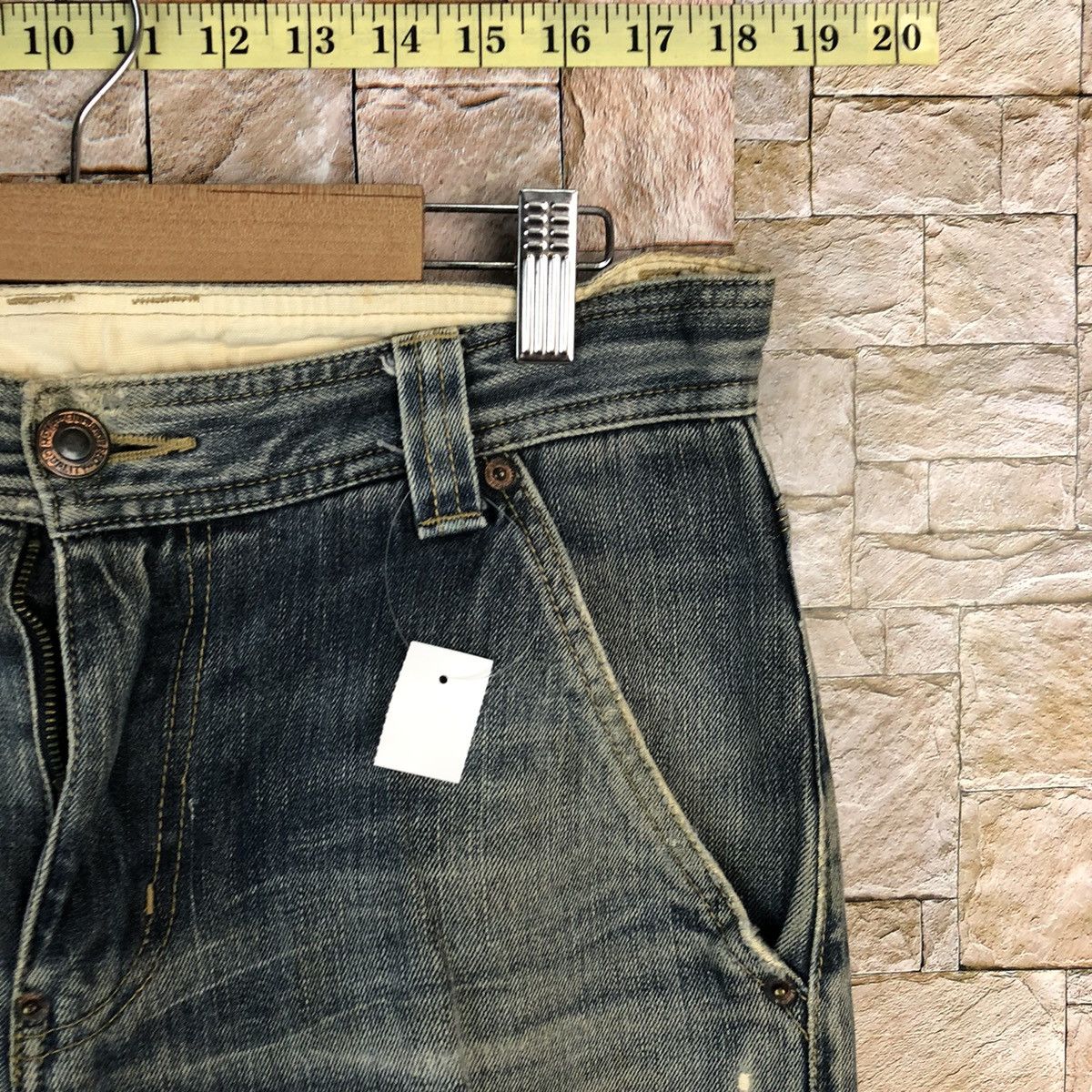 Japanese Brand Top Valu Blue Distressed Denim Pants #A1117 Size US 30 / EU 46 - 8 Thumbnail