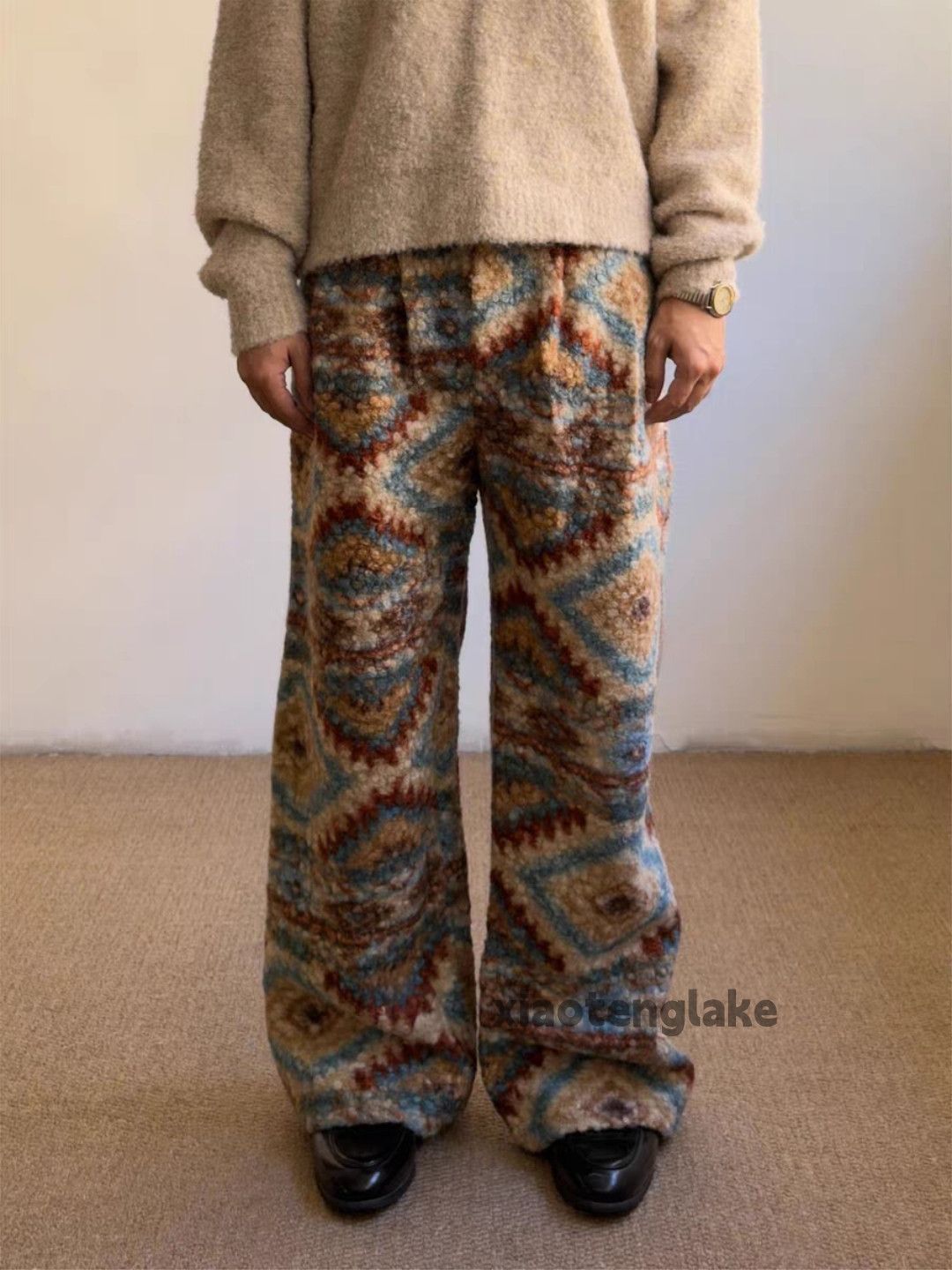 Vintage xz outdoor sports utility loose pattern festival pants Size US 34 / EU 50 - 1 Thumbnail