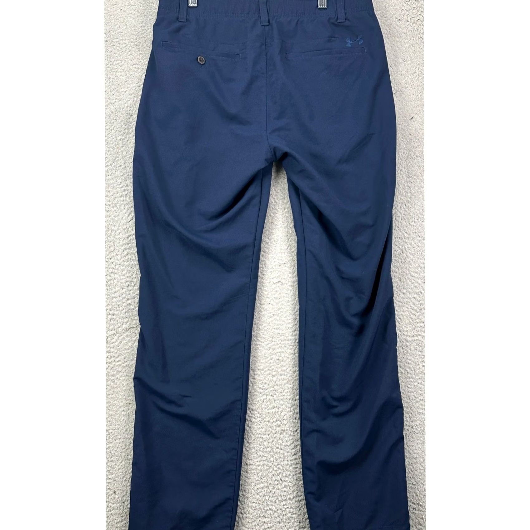 Under Armour Under Armour Mens 34X32 Pants Blue Nylon Blend Stretch Straight Leg EUC Golf Pants Regular Waist 34 Inseam 32 Mens Boys Womens Size US 34 / EU 50 - 2 Thumbnail