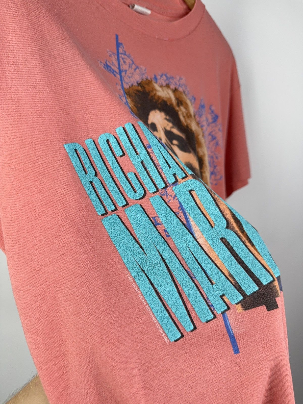 Band Tees Rare 1988 Richard Marx Tour Tee Pink Cracked Print USA Size US L / EU 52-54 / 3 - 4 Thumbnail
