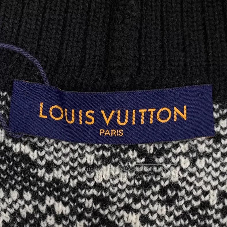 Louis Vuitton Louis Vuitton 23 Black Floral Intarsia Wool V-Neck Single- Size US S / EU 44-46 / 1 - 5 Thumbnail