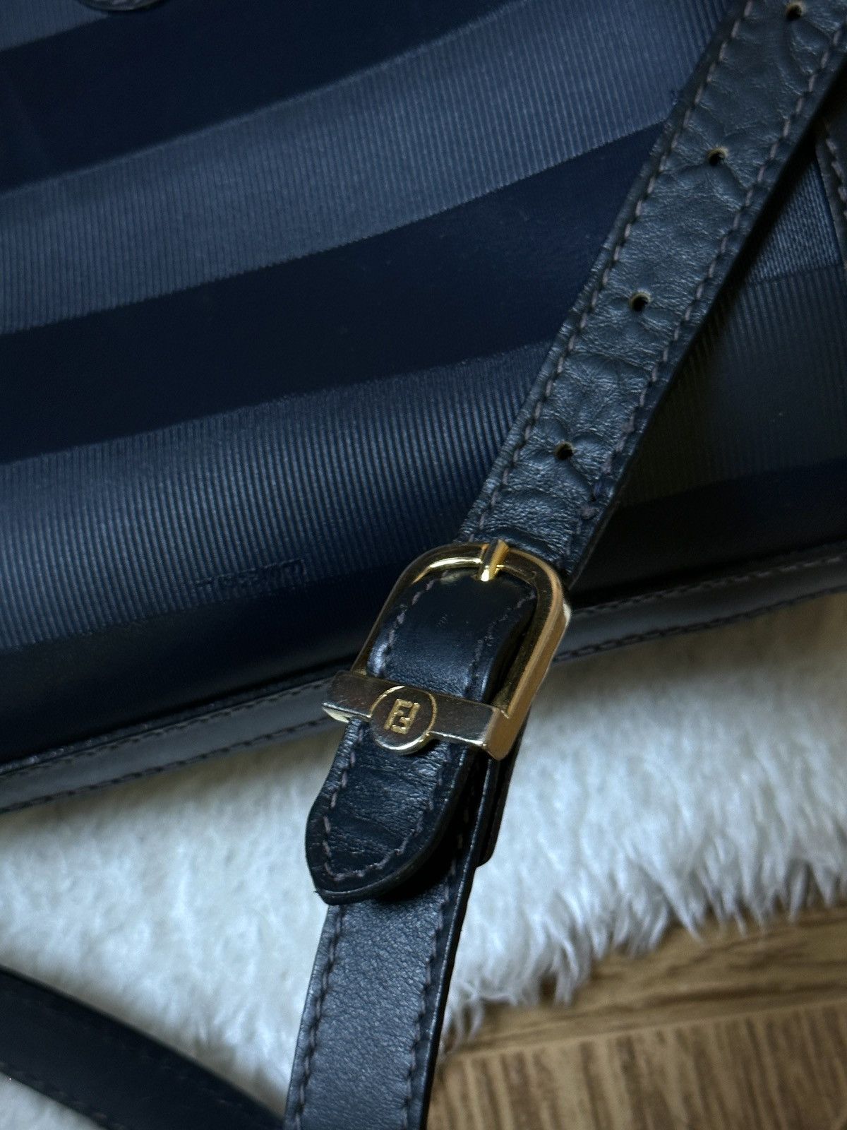 Fendi Vintage Fendi Pequin Striped Shoulder Bag Authentic Italy Size ONE SIZE - 10 Thumbnail