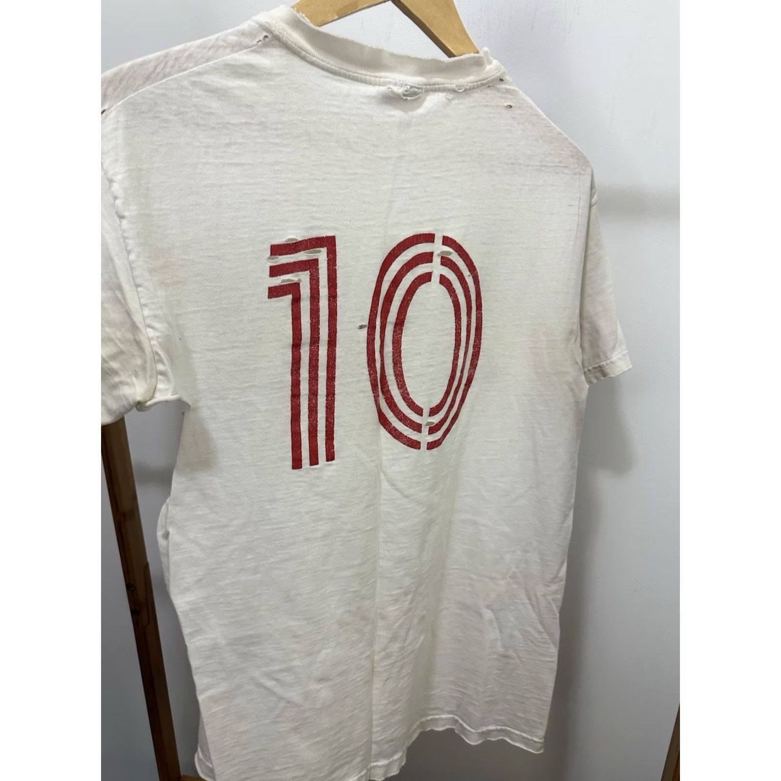 Hanes VTG Kansa City Comets KSA Indoor Soccer Thrashed Worn Distressed T-Shirt M Hanes White Men Shirt Size US M / EU 48-50 / 2 - 5 Thumbnail