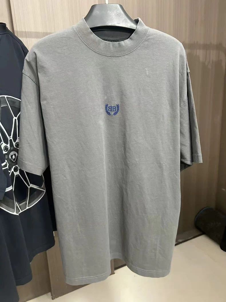 Balenciaga Balenciaga BB Wheat Ear Washed Loose Short Sleeve Size US L / EU 52-54 / 3 - 1 Thumbnail