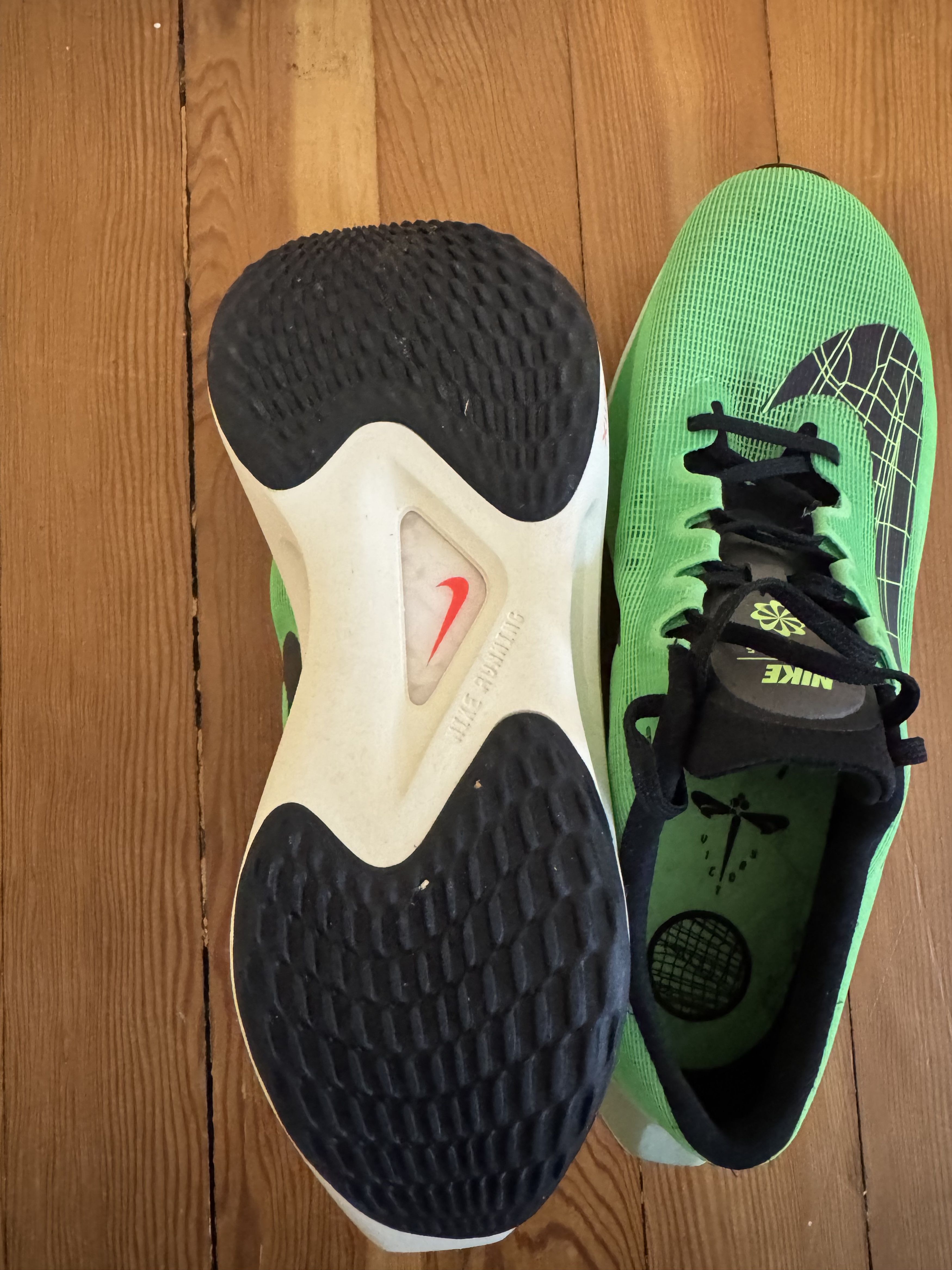 Nike NEW Nike Zoom Fly 5 Running Black Green Ekiden Size US 12.5 / EU 45-46 - 6 Thumbnail