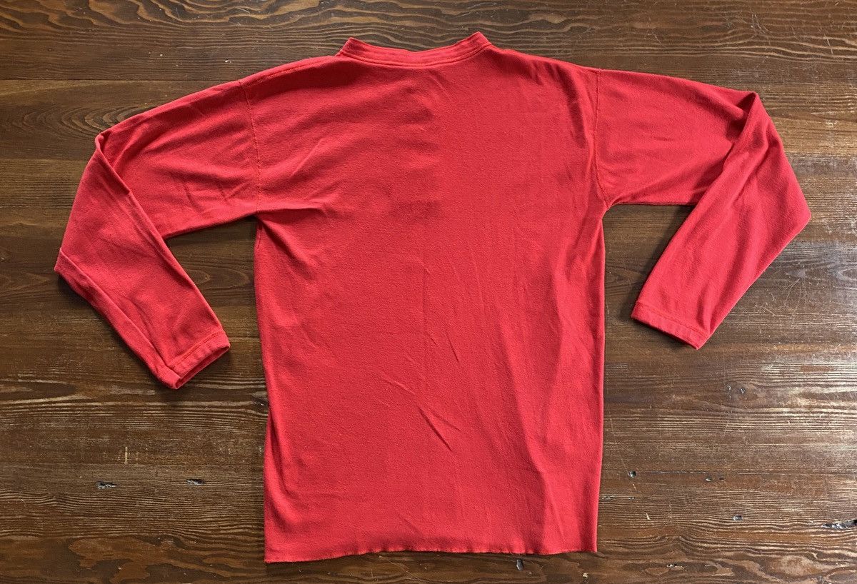 Vintage Vintage 80s Haverford College Red Long Sleeve Henley Thermal Size US M / EU 48-50 / 2 - 9 Thumbnail