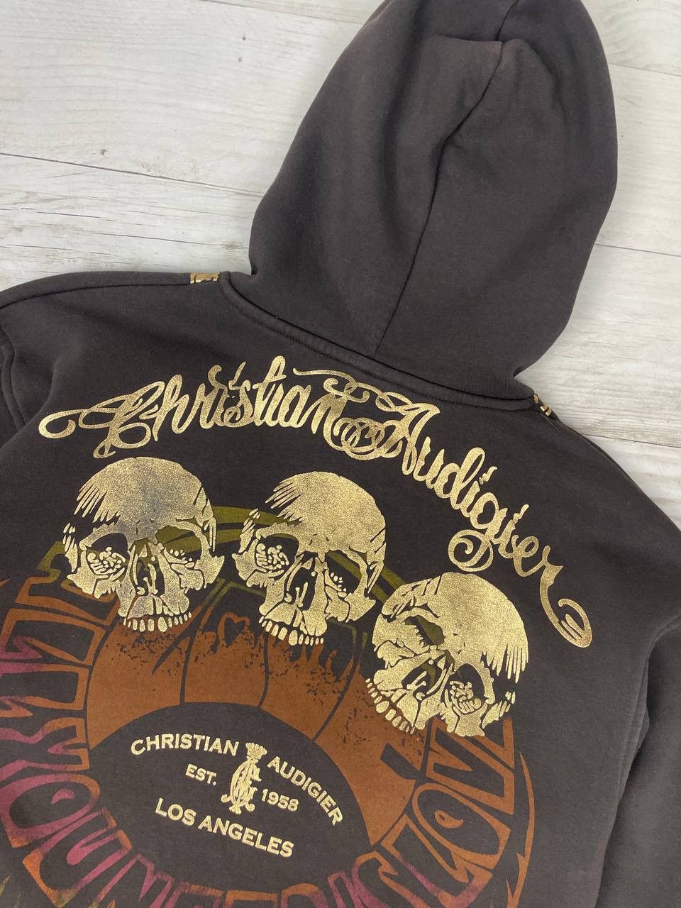 Christian Audigier Vintage Christian Audigier Hoodie Full Zip 90s Y2K Size US XXL / EU 58 / 5 - 17 Thumbnail