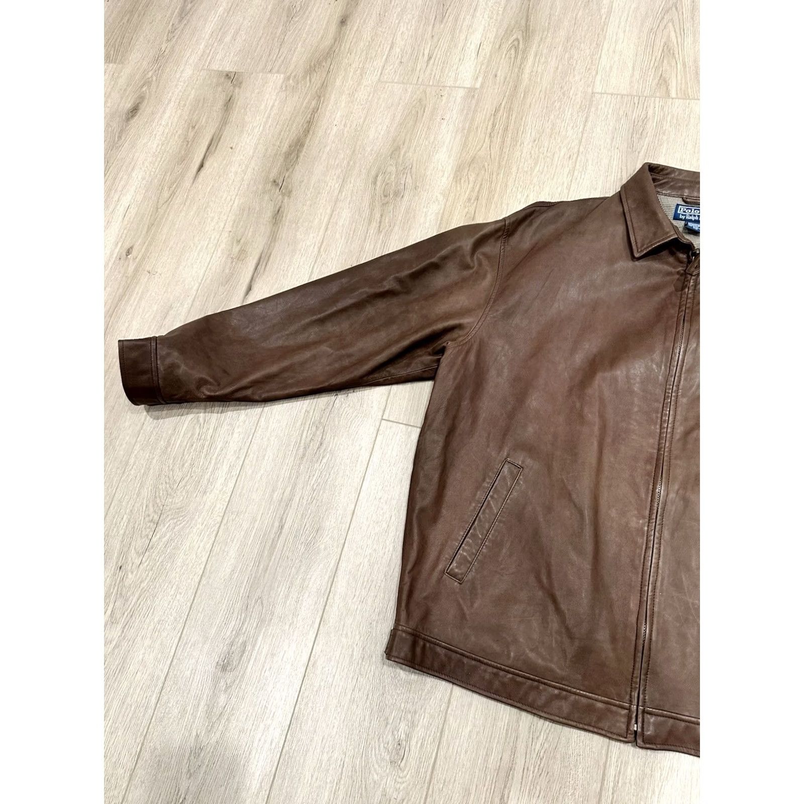 Polo Ralph Lauren Polo Ralph Lauren Jacket 2XL Brown Leather Zip Mens Glove Soft Leather Jacket Size US XXL / EU 58 / 5 - 4 Thumbnail