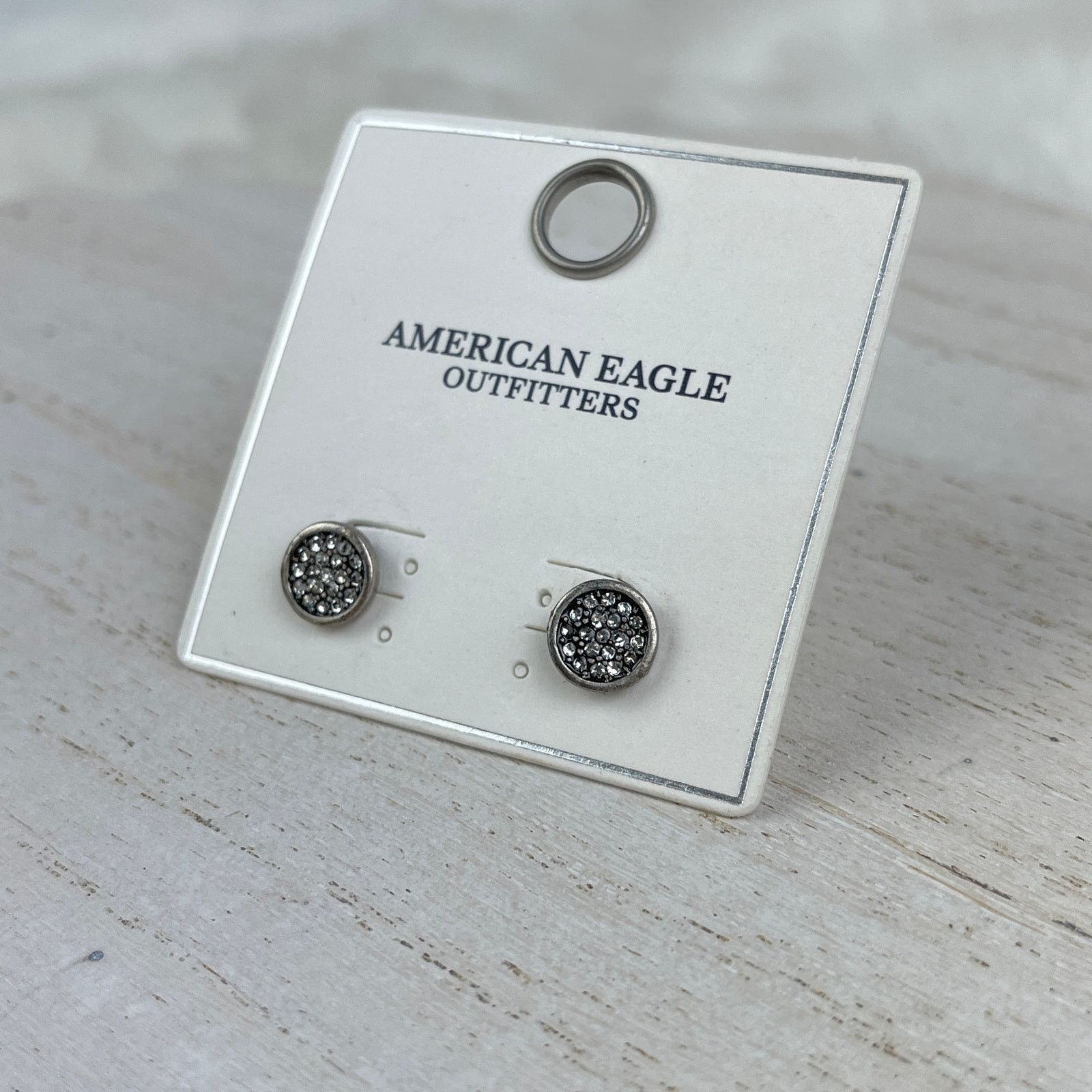 American Eagle Outfitters American Eagle Outfitters Silver Stud Earrings Rhinestones Size ONE SIZE - 2 Thumbnail