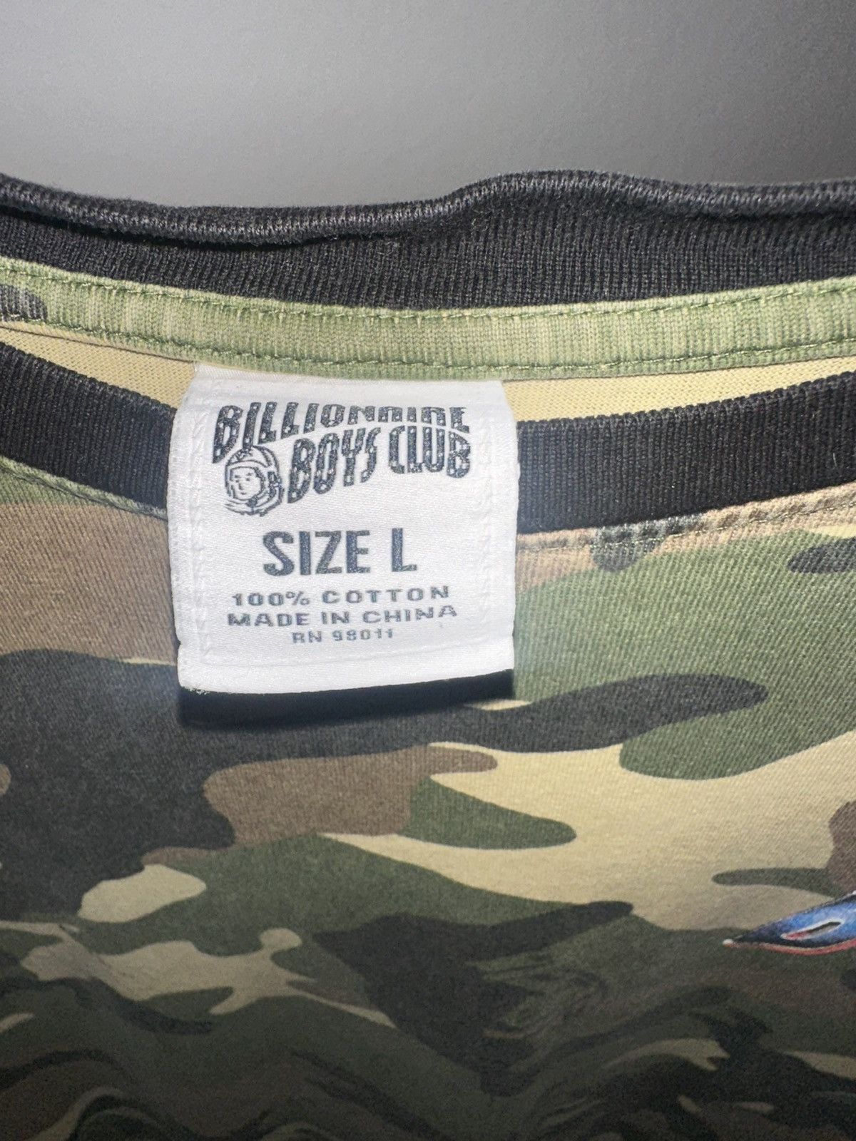 Billionaire Boys Club Billionaire Boys Club Camo Graphic Tee Size L Size US L / EU 52-54 / 3 - 3 Thumbnail