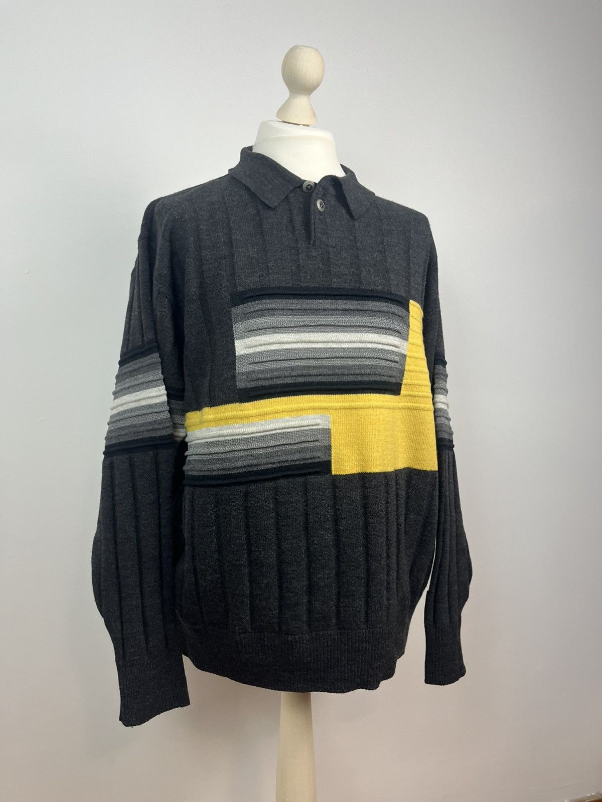 Carlo Colucci × Coogi × Vintage Vintage 80s 90s Carlo Colucci Knit Sweater Wool Blend Size US L / EU 52-54 / 3 - 3 Thumbnail