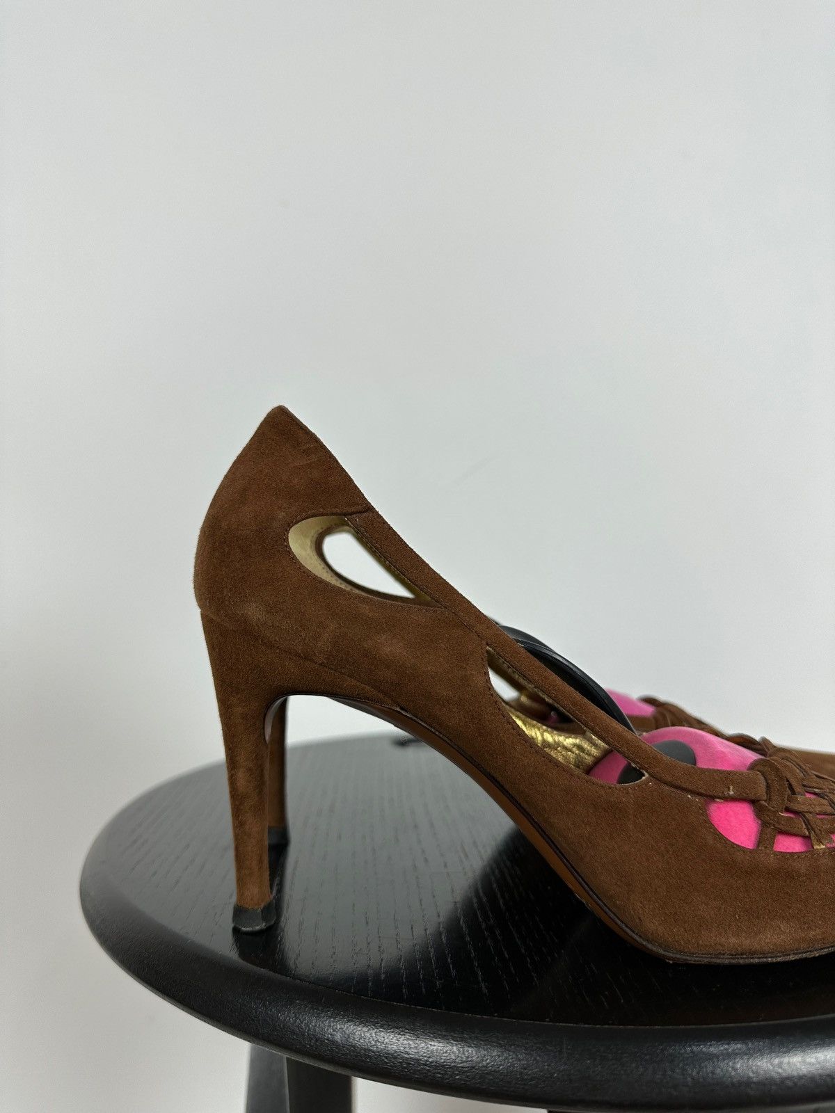Dolce & Gabbana Vintage Dolce&Gabbana Suede Brown Heels Size US 7.5 / IT 37.5 - 11 Thumbnail