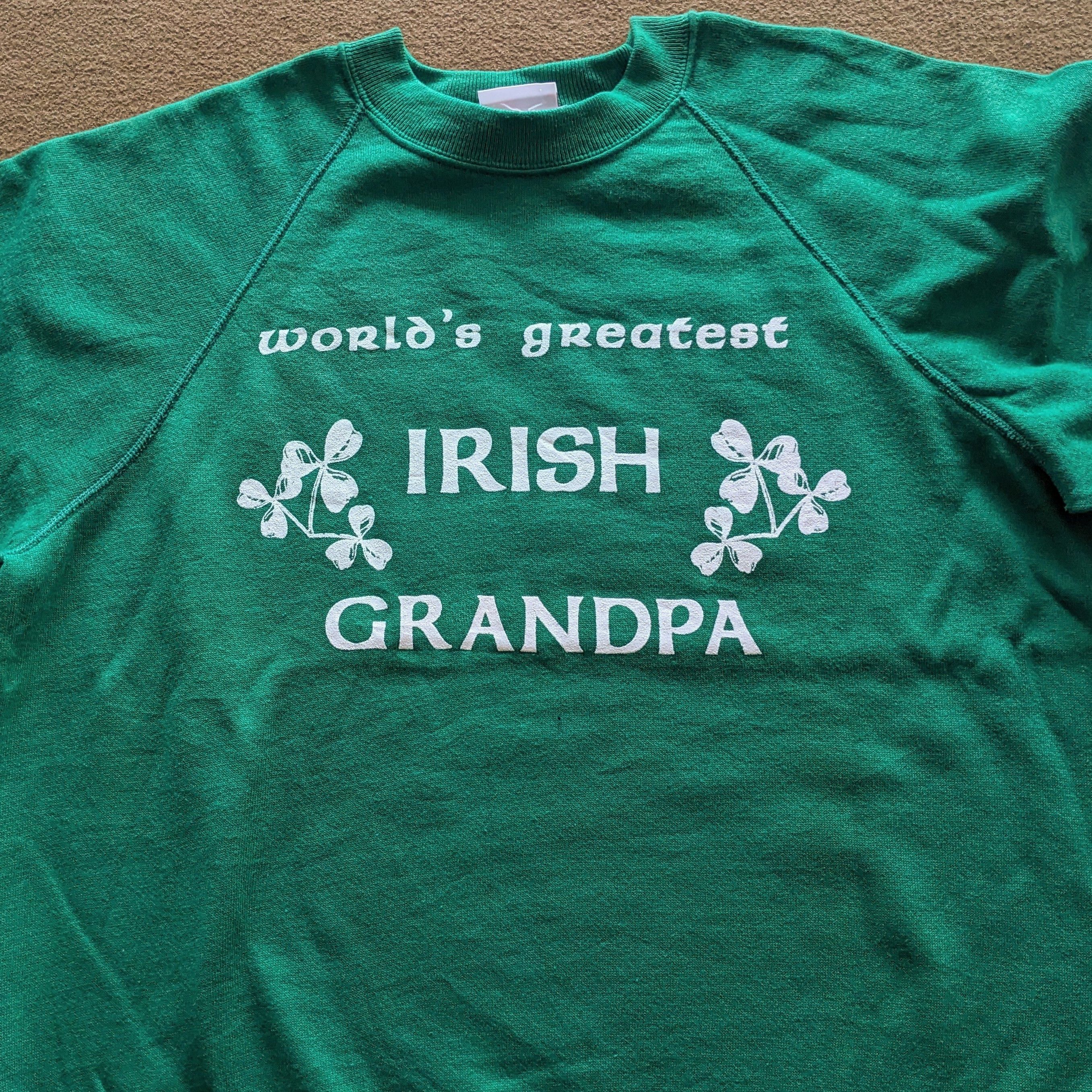 Japanese Brand Vintage World's Greatest IRISH GRANDPA Sweatshirt Size US M / EU 48-50 / 2 - 2 Thumbnail