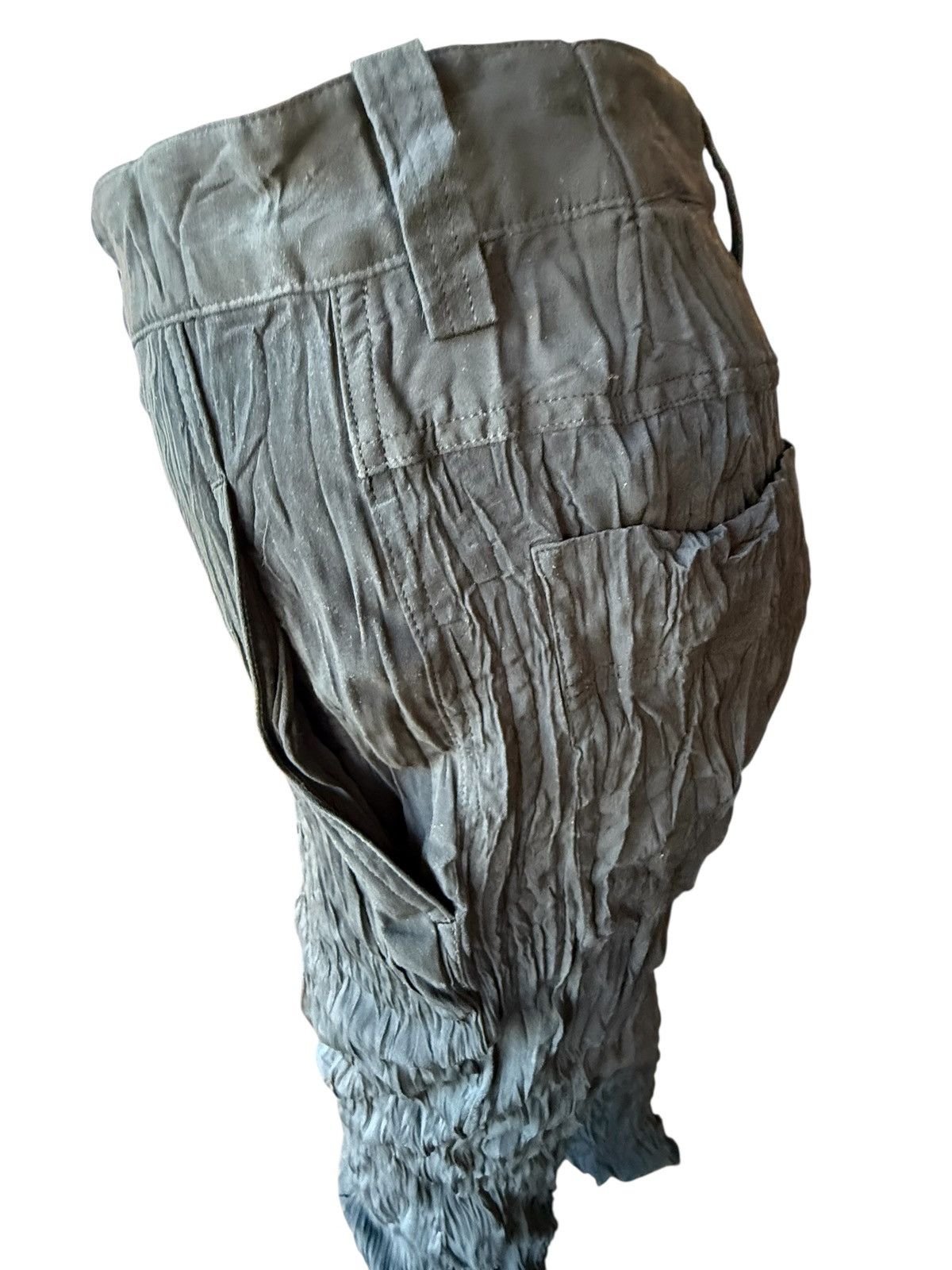 Issey Miyake Vintage 90’s Issey Miyake black crinkle trousers Size Small Size 29" - 3 Thumbnail