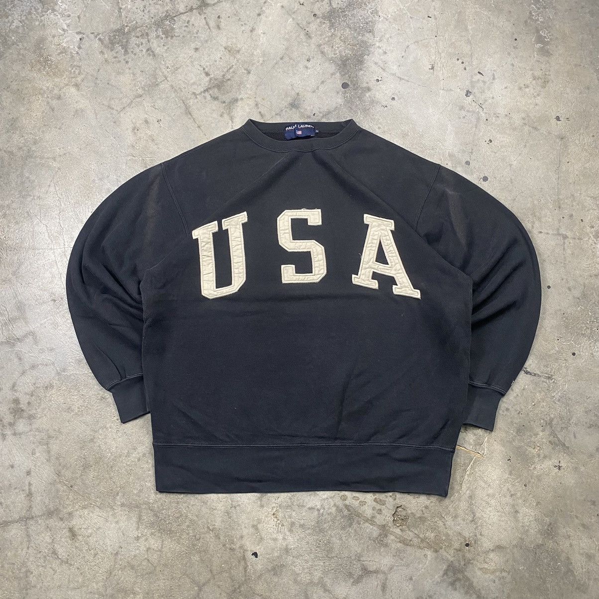 Polo Ralph Lauren × RRL Ralph Lauren × Ralph Lauren Grail 90s Polo RL USA Spellout Boxy Crewneck Size US L / EU 52-54 / 3 - 1 Thumbnail