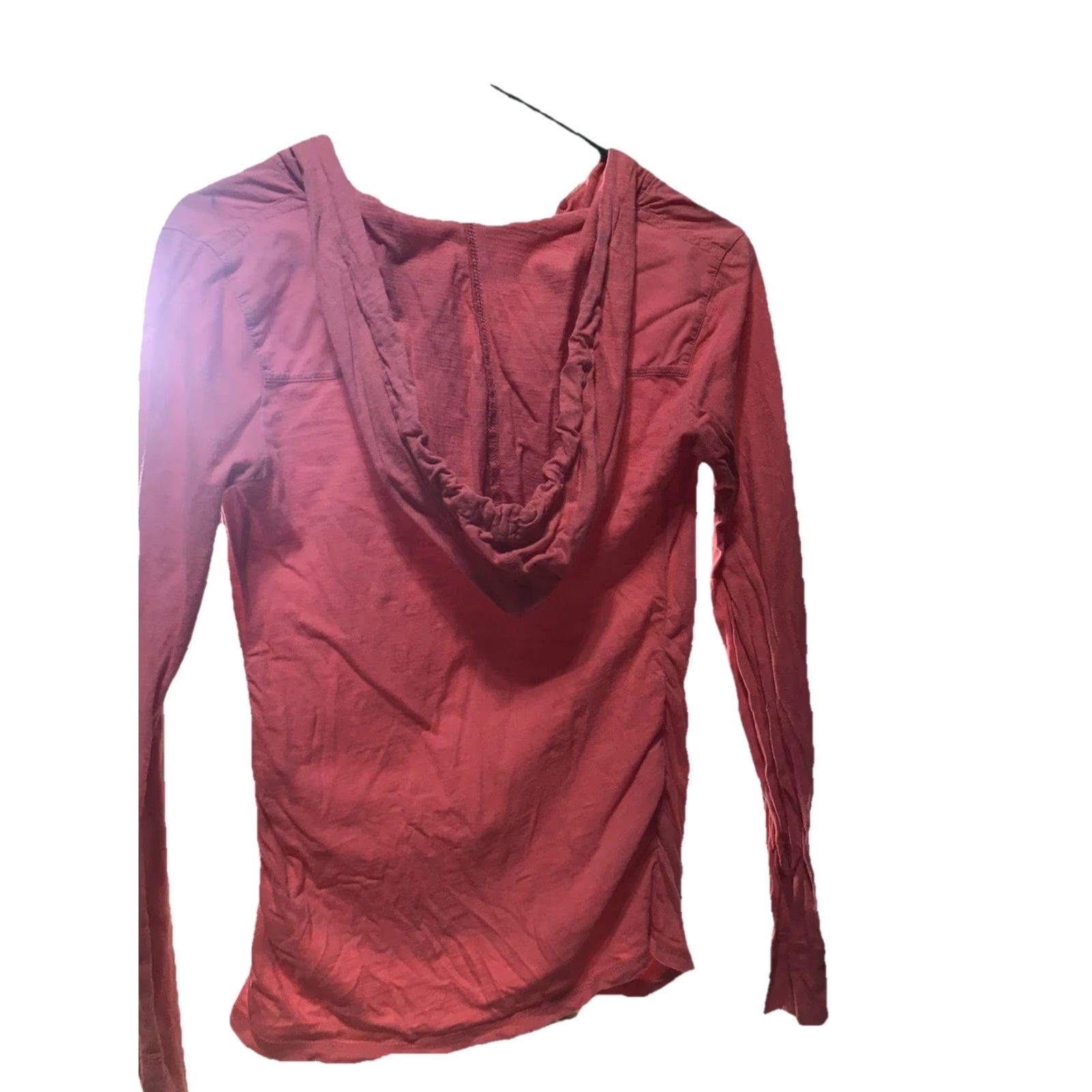 Vintage VINTAGE Liz Lange Maternity Coral Hoodie Women XS Long Sleeve Fitted Size XS / US 0-2 / IT 36-38 - 2 Thumbnail