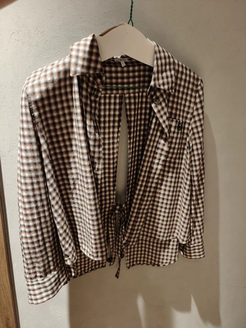 Loewe LOEWE Checked Long Sleeve Shirt - dmc Size US M / EU 48-50 / 2 - 1 Thumbnail