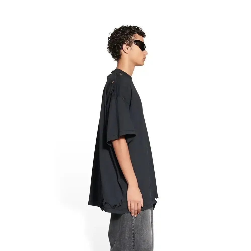 Balenciaga o1w1db10125 3B Sports Icon Repaired T- Shirt Oversized Black Size US L / EU 52-54 / 3 - 4 Thumbnail