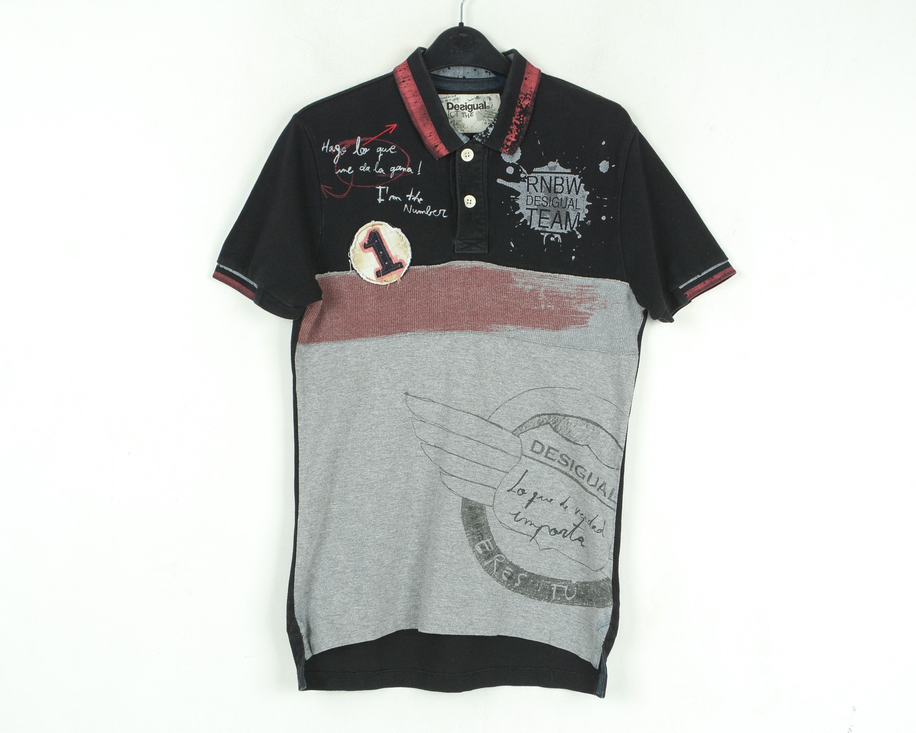 Desigual Slim Fit S Polo Shirt Short Sleeve T-shirt Cotton Size US S / EU 44-46 / 1 - 1 Thumbnail