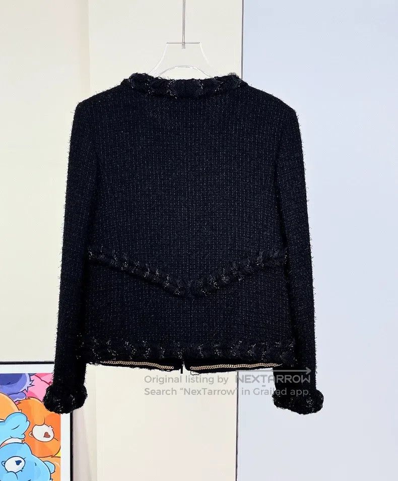 Chanel Chanel Black rolled-edged small-flavoured jacket Size XS / US 0-2 / IT 36-38 - 3 Thumbnail