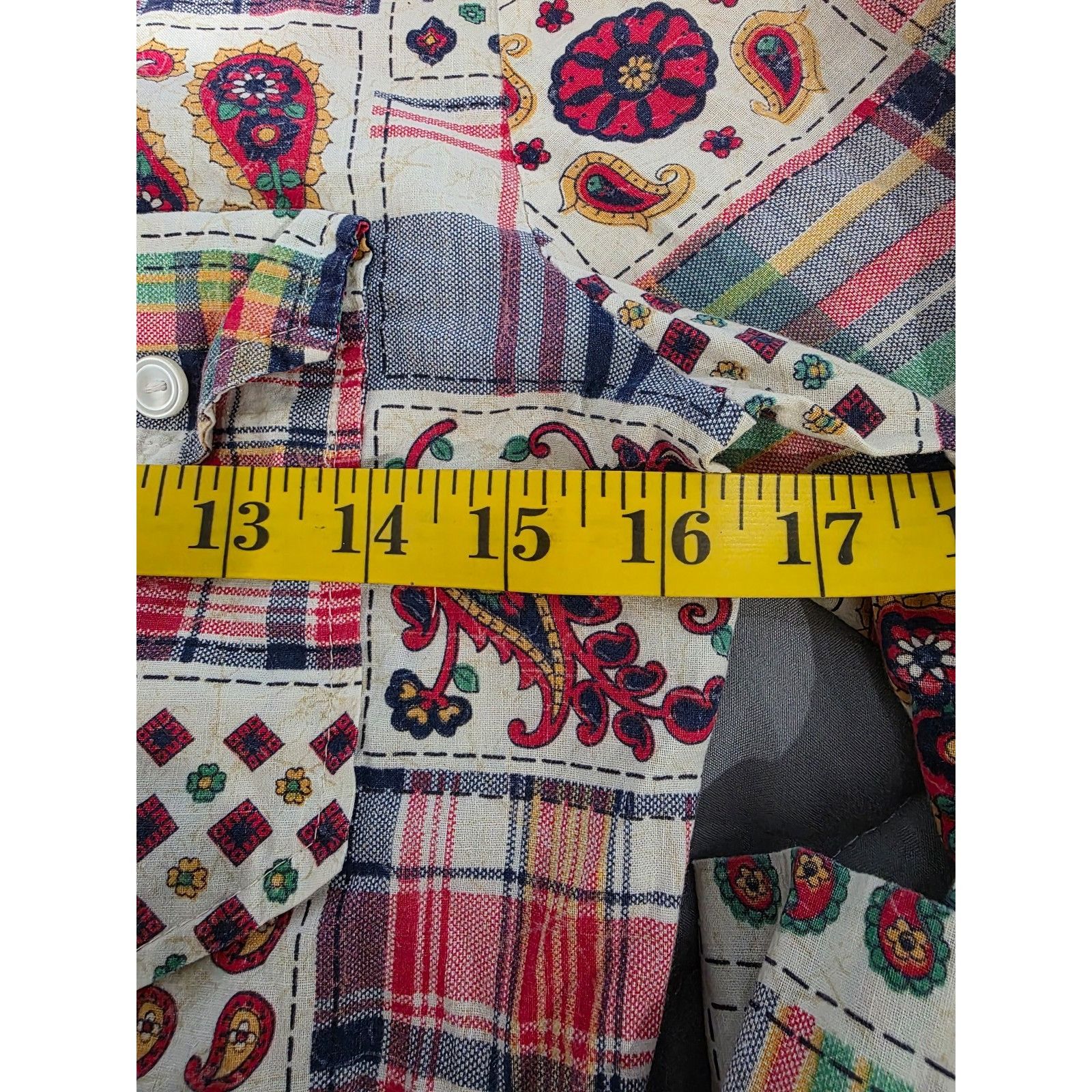 Other Retro Vintage 70's Patchwork Flannel Button Down Alterations Size XS / US 0-2 / IT 36-38 - 6 Thumbnail