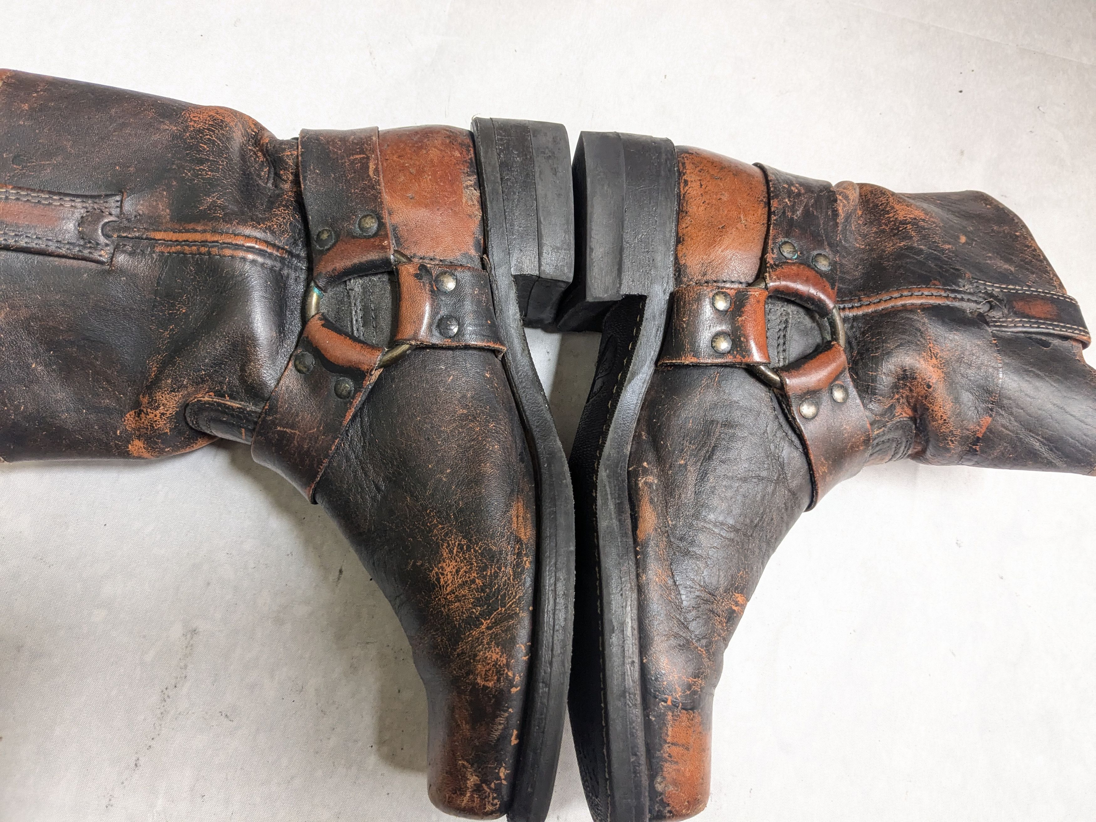 Frye Frye Harness Boots Brown Leather 9 Motorcycle Biker Size US 9 / EU 42 - 10 Thumbnail