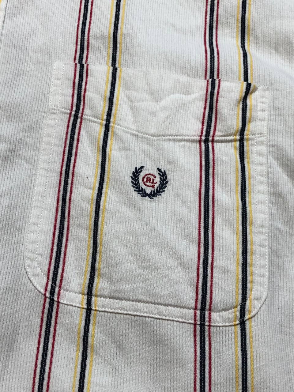Chaps Ralph Lauren Y2K white print striped shirt Chaps Ralph Lauren Vintage Size US XL / EU 56 / 4 - 7 Thumbnail