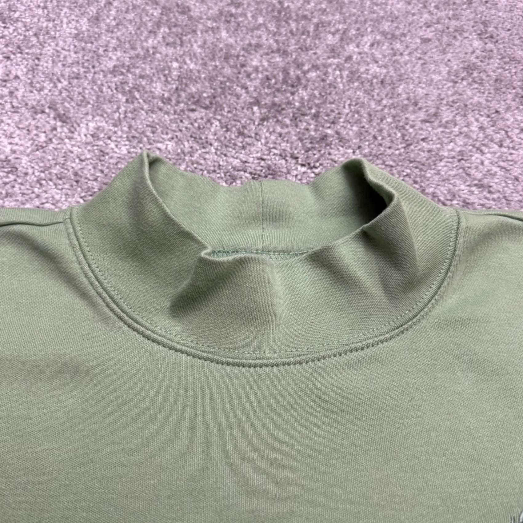 Blair Blair Shirt Womens Large Sage Green Mock Neck Long Sleeve Embroidered Logo Top Size L / US 10 / IT 46 - 4 Thumbnail