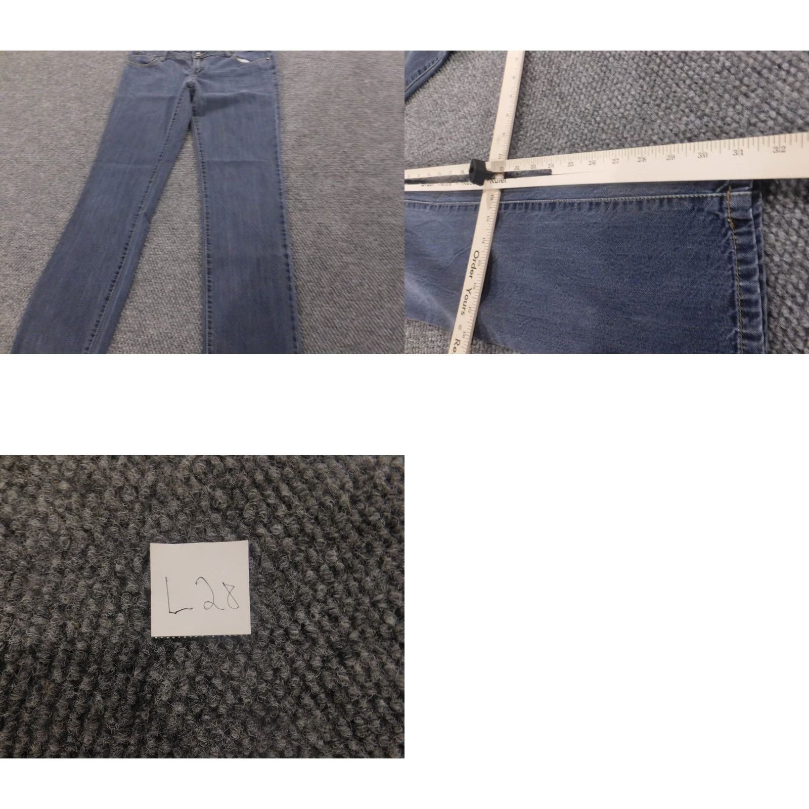 United Colors Of Benetton United Colors of Benetton Jeans Woman 32 Blue Straight Slimming Distressed Zipper Denim Regular 31in Inseam Womens Size 24" / US 00 / IT 34 - 8 Thumbnail