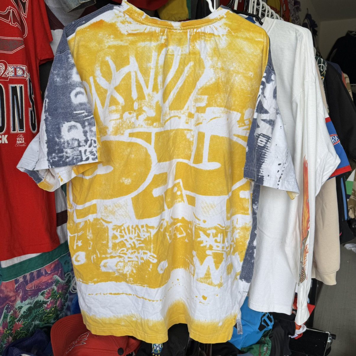JNCO × Pepe Jeans × Vintage CRAZY Pepe Jeans Y2K AOP Grafitti Tee Shirt 2XL Jnco Ecko Size US XXL / EU 58 / 5 - 7 Thumbnail