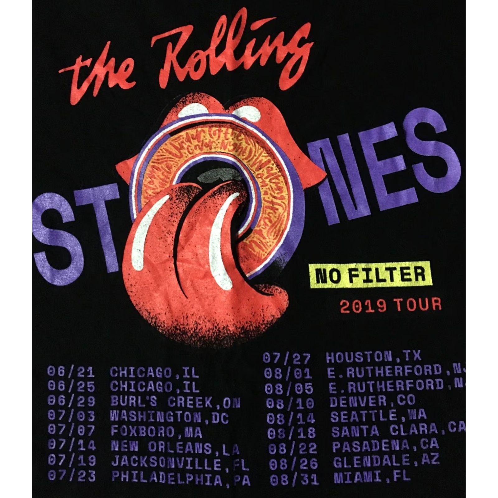 Vintage VINTAGE The Rolling Stones Shirt XL Black Rock 80s 90s Concert Tour Band Graphic Tee Mens Size US XL / EU 56 / 4 - 4 Thumbnail