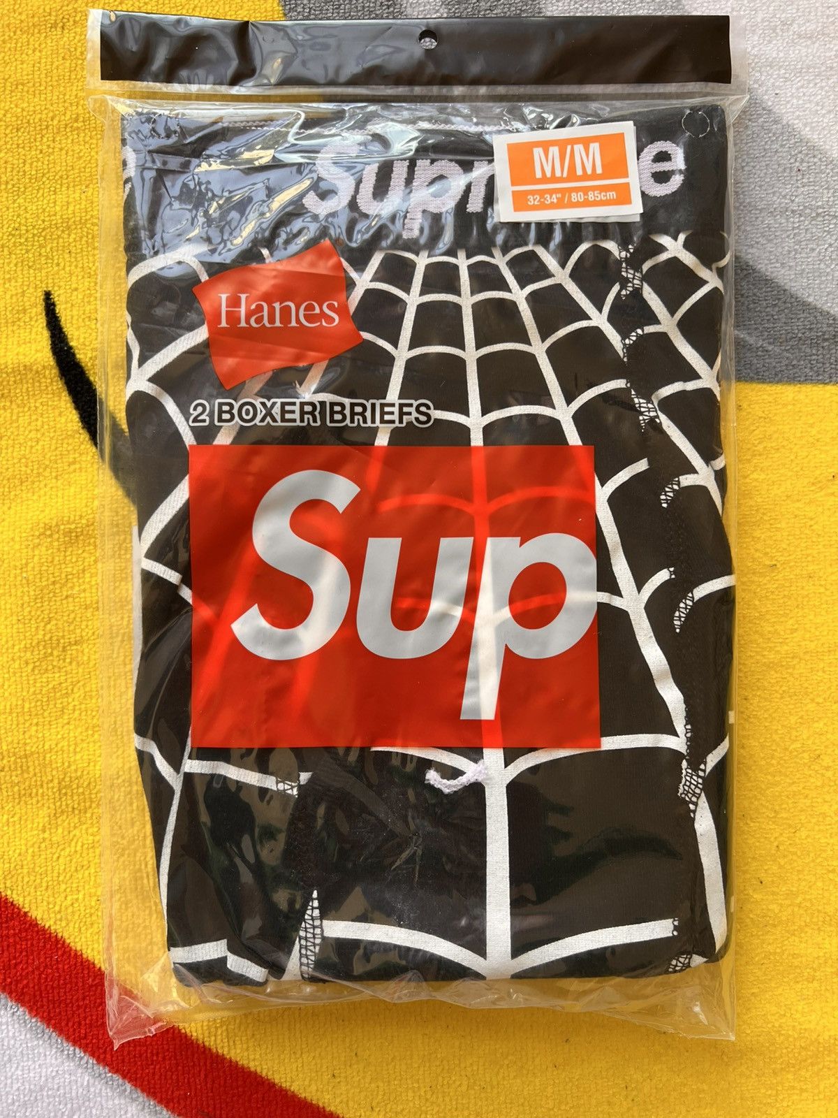 Supreme M Supreme x Marvel Spider-Man Web Boxer Briefs hanes Black Size US 32 / EU 48 - 1 Thumbnail