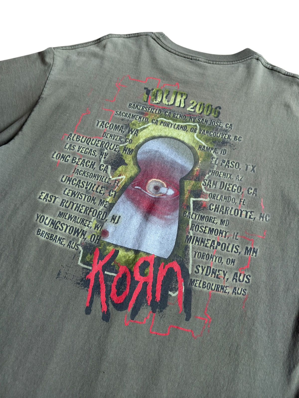 Band Tees × Vintage Vintage 2006 Korn Tour Tee Shirt Size US L / EU 52-54 / 3 - 8 Thumbnail