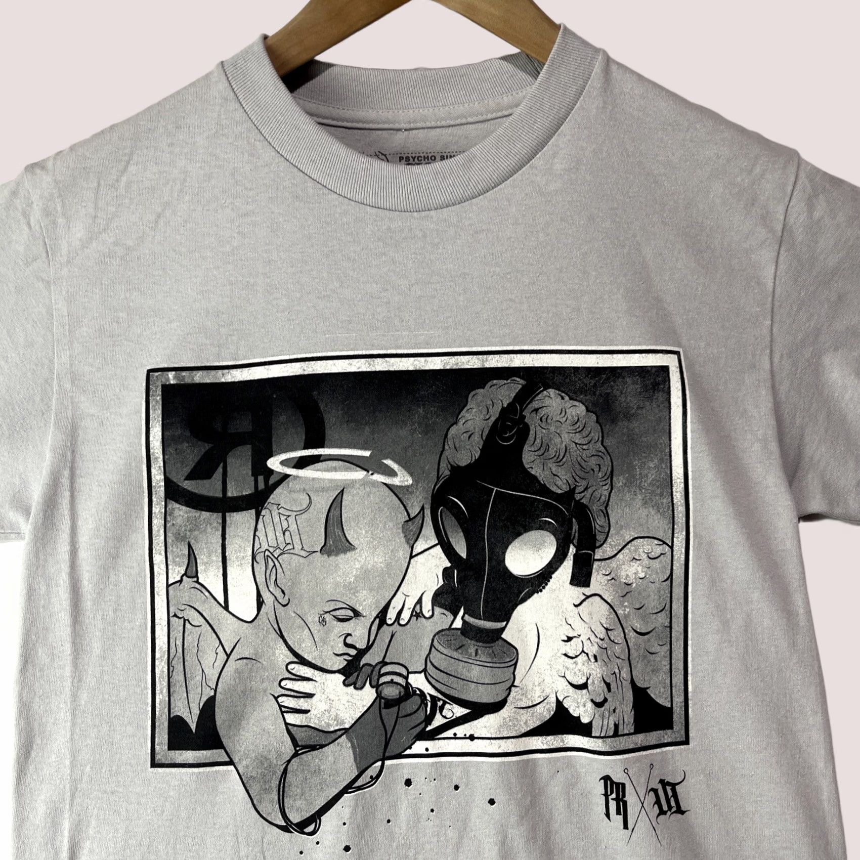Vintage Psycho Realm Shirt Mens Small Gray Angel Demon Alliance Hip Hop Rap Tee Cholo Size US S / EU 44-46 / 1 - 1 Thumbnail