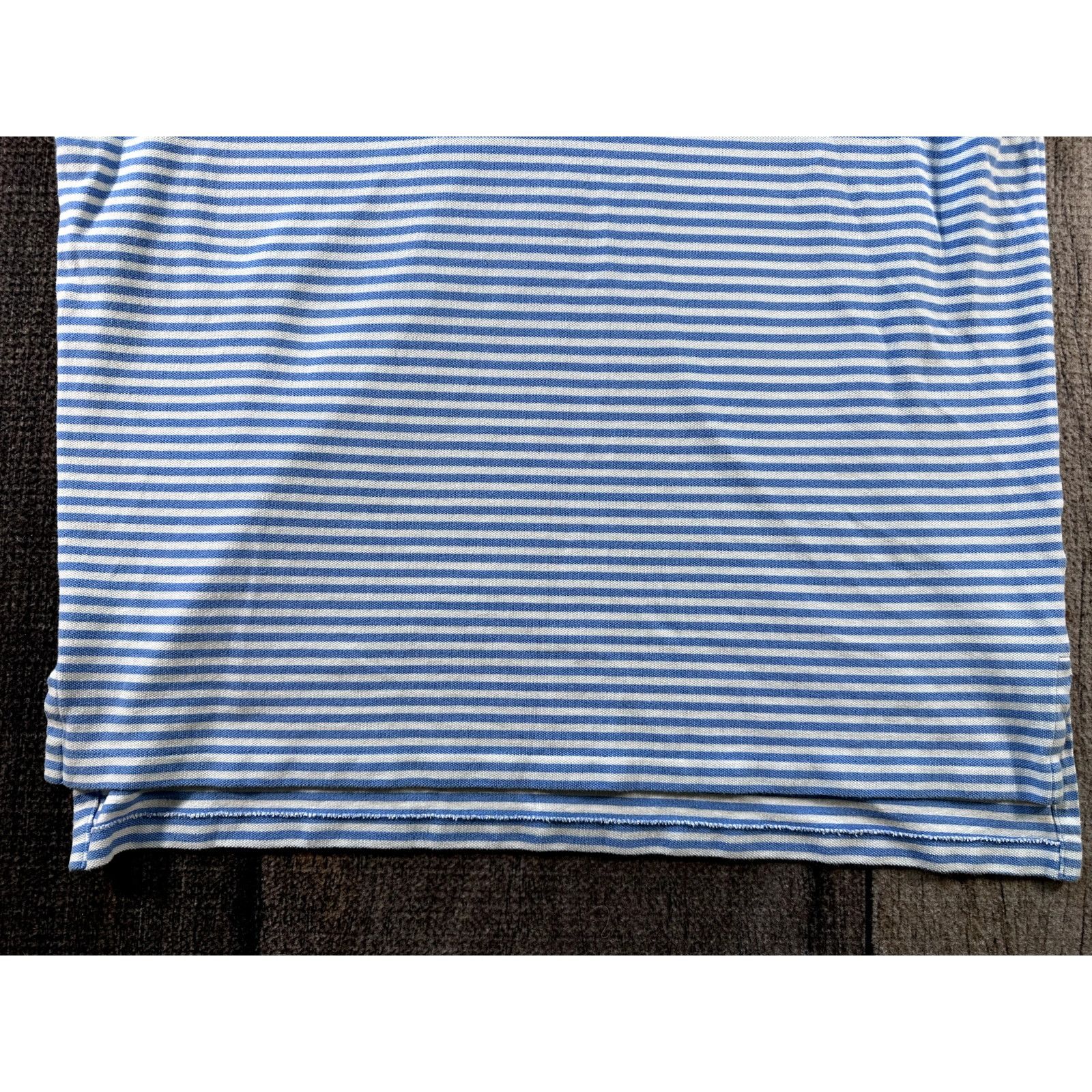 Polo Ralph Lauren Polo Ralph Lauren Blue Wht Striped Classic Fit Polo Shirt XL Size US XL / EU 56 / 4 - 4 Thumbnail