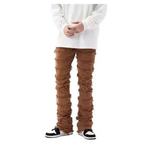 Japanese Brand Brown Stacked Denim Jeans Size US 32 / EU 48 - 4 Thumbnail