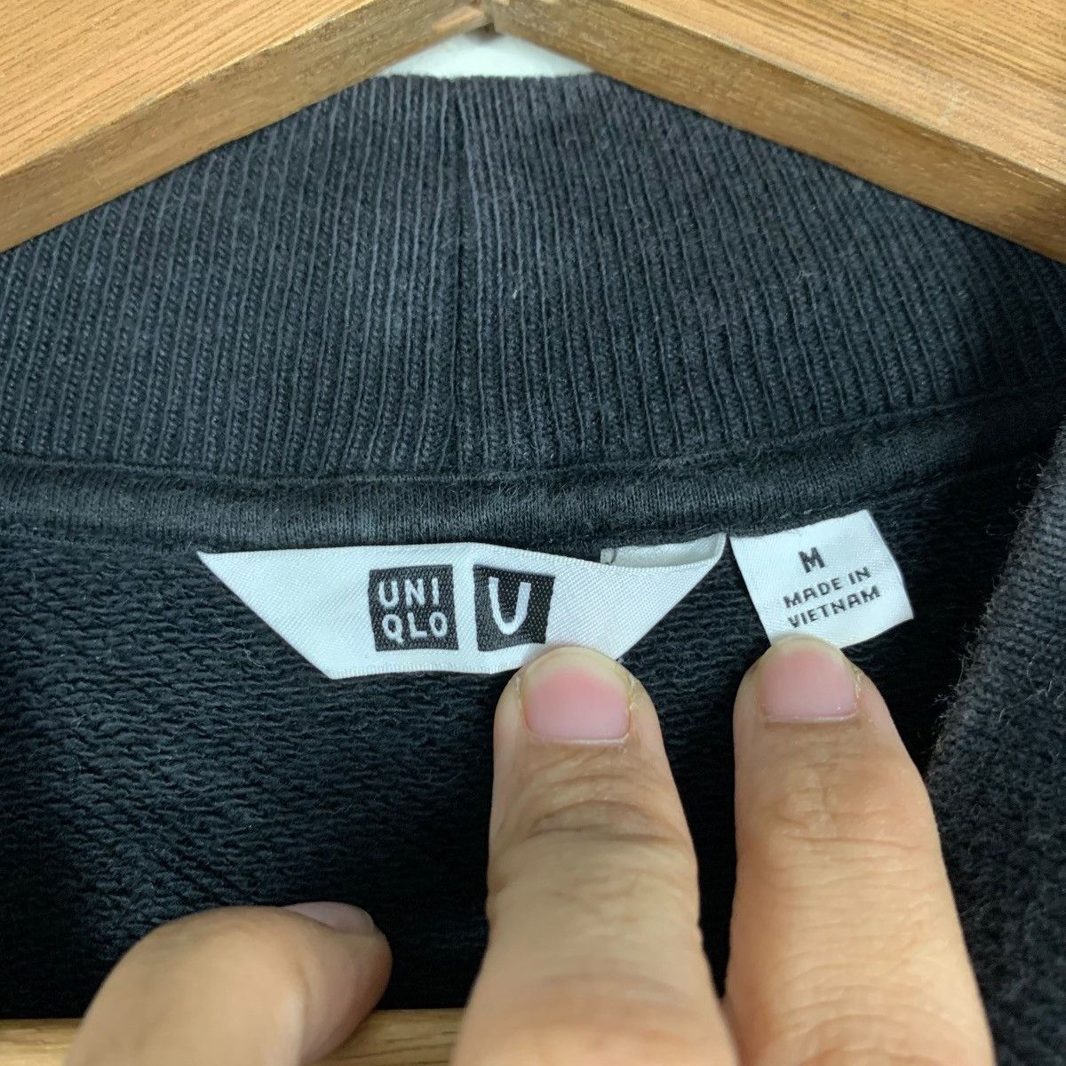 Lemaire × Uniqlo UNIQLO U LEMAIRE Black Plain Crewneck Sweatshirt #1477-C66 Size US M / EU 48-50 / 2 - 10 Thumbnail