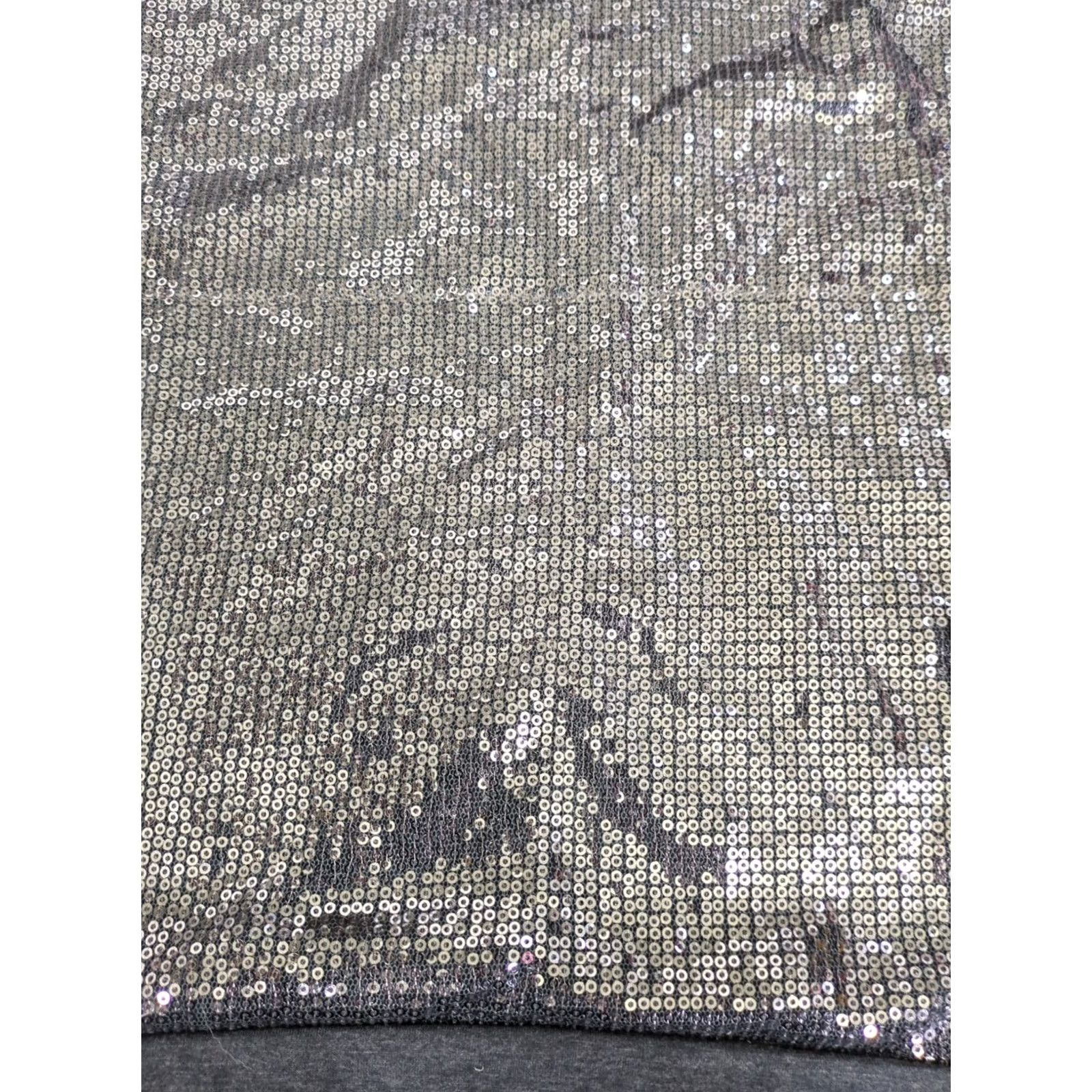 Vintage Eyelash Couture Shirt Gray Long Sleeve Sequin Front Pullover Large Women Size L / US 10 / IT 46 - 2 Thumbnail