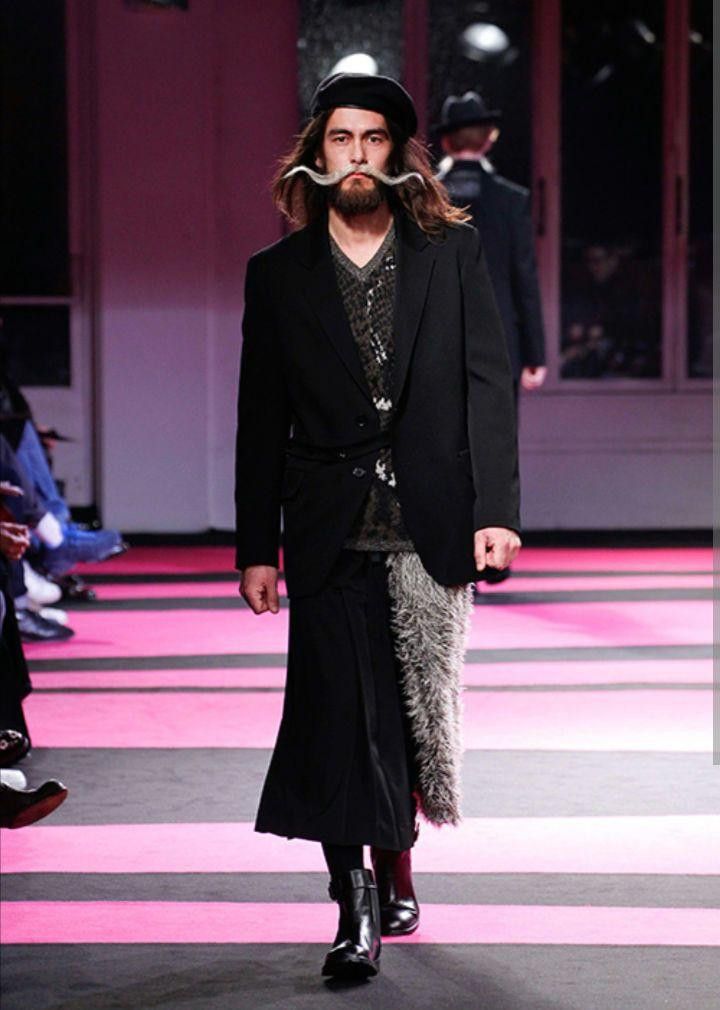 Yohji Yamamoto Pour Homme 13aw archive fur skirt Size US 35 - 2 Thumbnail