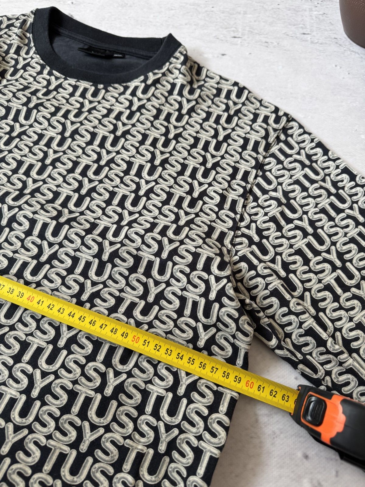 Stussy × Vintage STUSSY CENTER LOGO OVERSIZE BAGGY FIT SWEATSHIRT Size US L / EU 52-54 / 3 - 10 Thumbnail