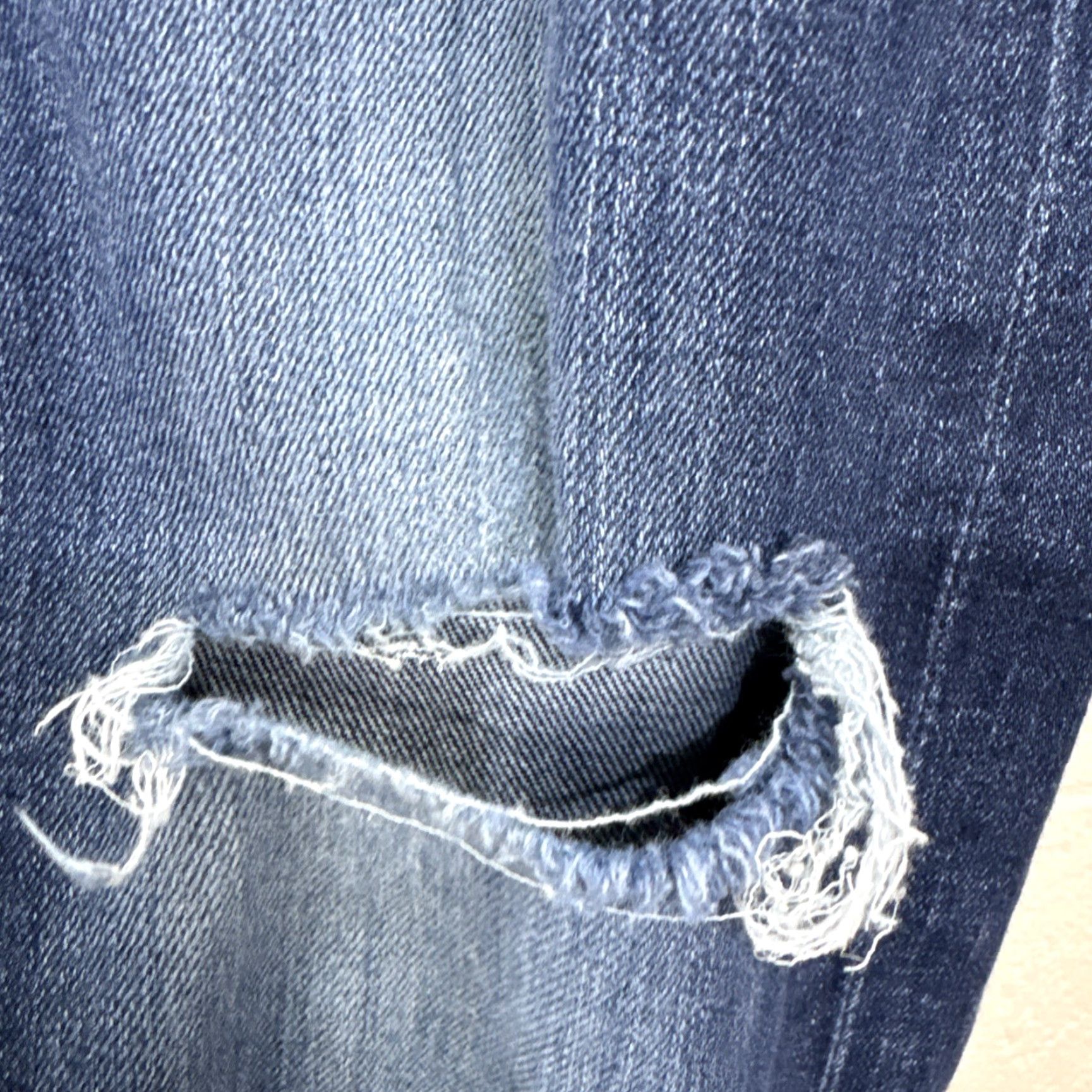 Denime Dearborn Jeans Slim Fit Denim Jeans 33x31 Men Blue USA Made 5-Pocket Distressed Logo 90s Mens Size US 33 - 6 Thumbnail