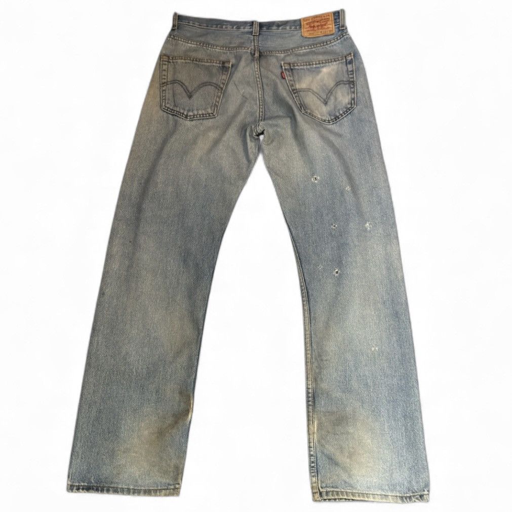 Levi's Vintage Levis 505 Regular Fit Distressed Denim W34 Size US 34 / EU 50 - 2 Thumbnail
