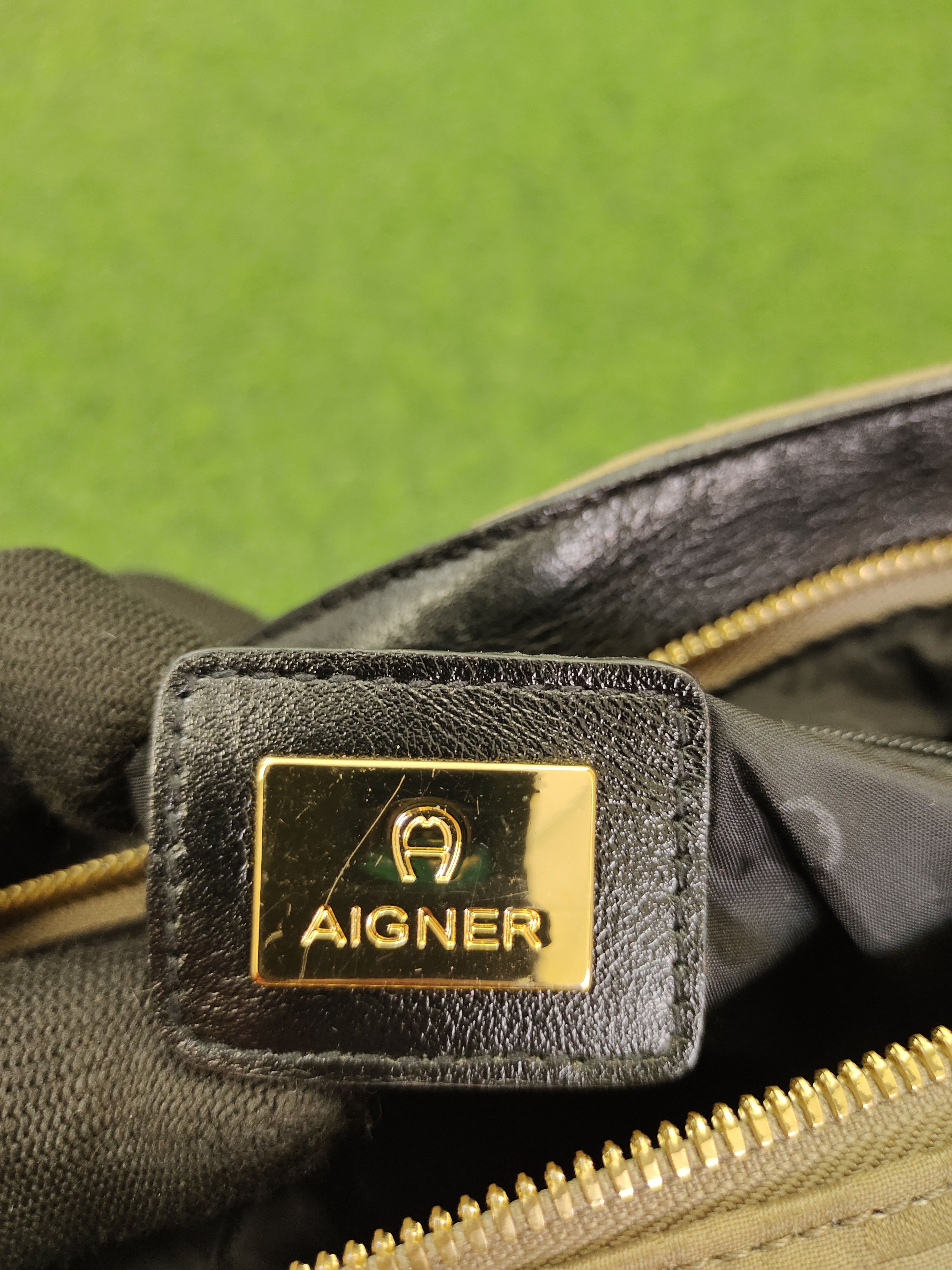 Aigner Vintage Aigner Zucca Logo Cotton Leather Sling Shoulder Bag Size ONE SIZE - 12 Thumbnail