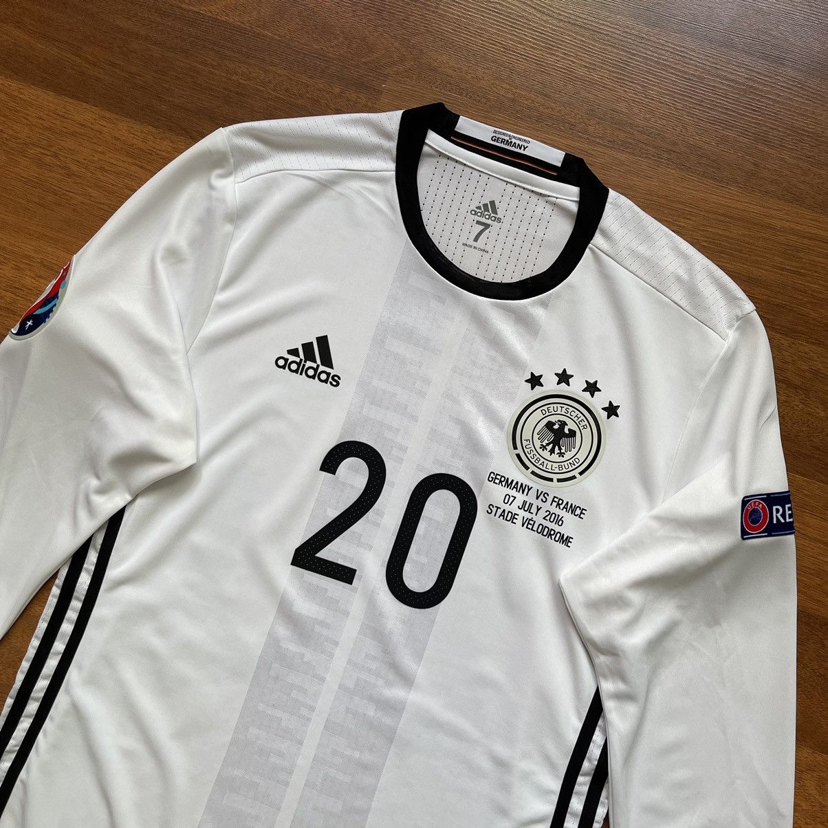 Adidas × Vintage GERMANY ADIDAS ADIZERO 2016 EURO SOCCER HOME JERSEY #20 SANE Size US L / EU 52-54 / 3 - 4 Thumbnail