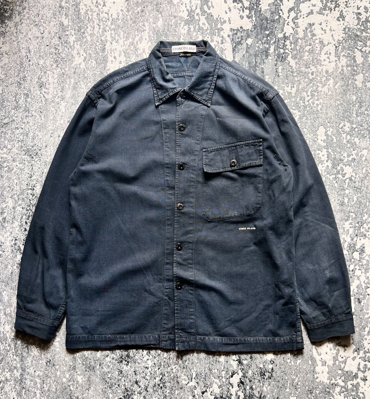Massimo Osti × Stone Island × Vintage Vtg Stone Island Button Up Light Jacket Size US M / EU 48-50 / 2 - 3 Thumbnail