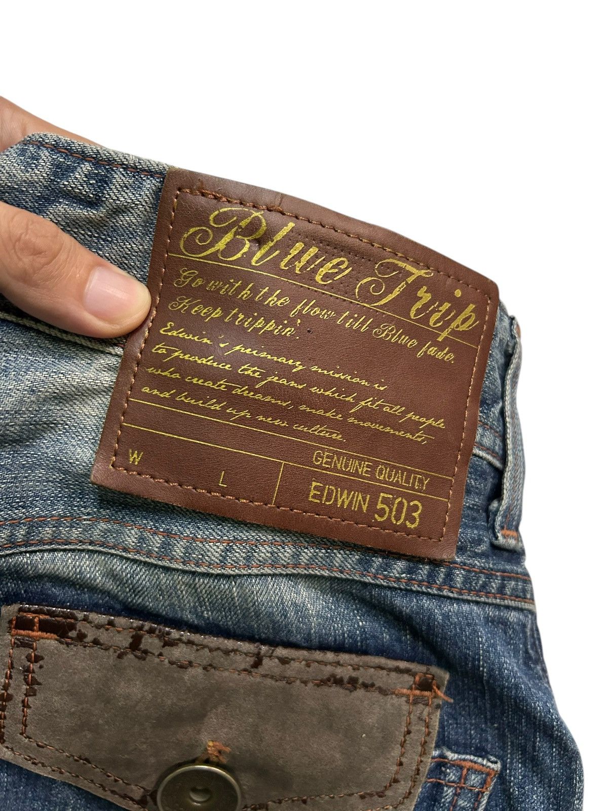 Edwin × If Six Was Nine × Kapital Rare Edwin Blue Trip Mud Wash Denim Jeans☠️☠️ Size US 31 - 12 Thumbnail